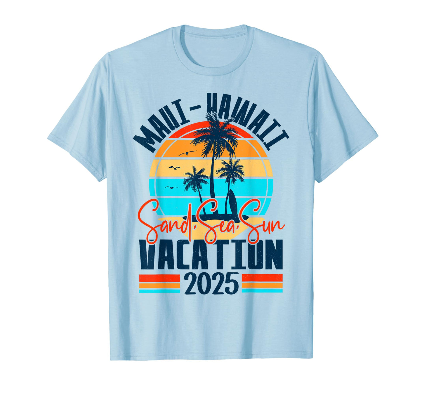 Maui Hawaii Vacation 2025 Souvenir Matching Family Group T-Shirt