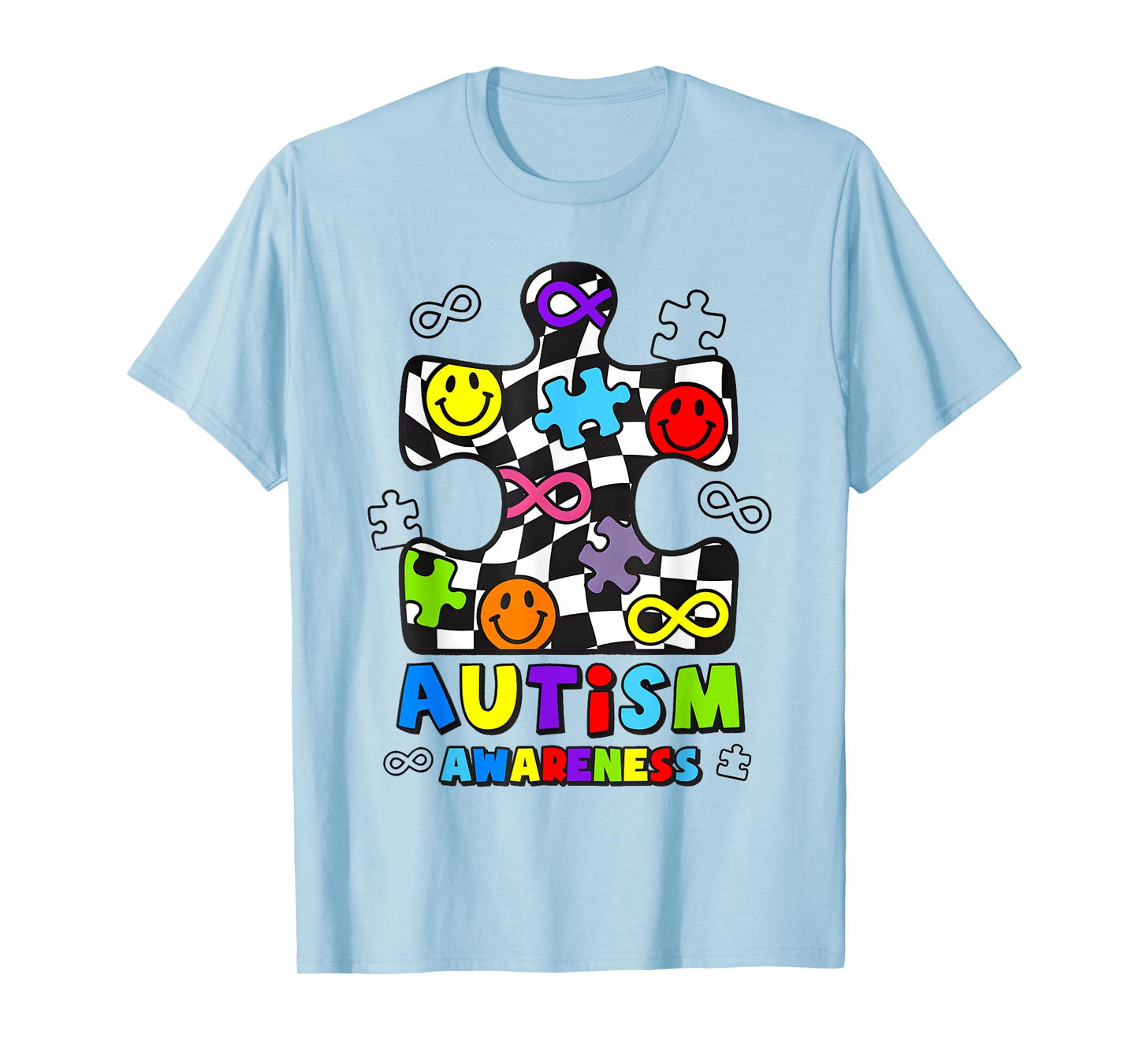 Autism Awareness Puzzle Piece Autism Mom Brother T-Shirt