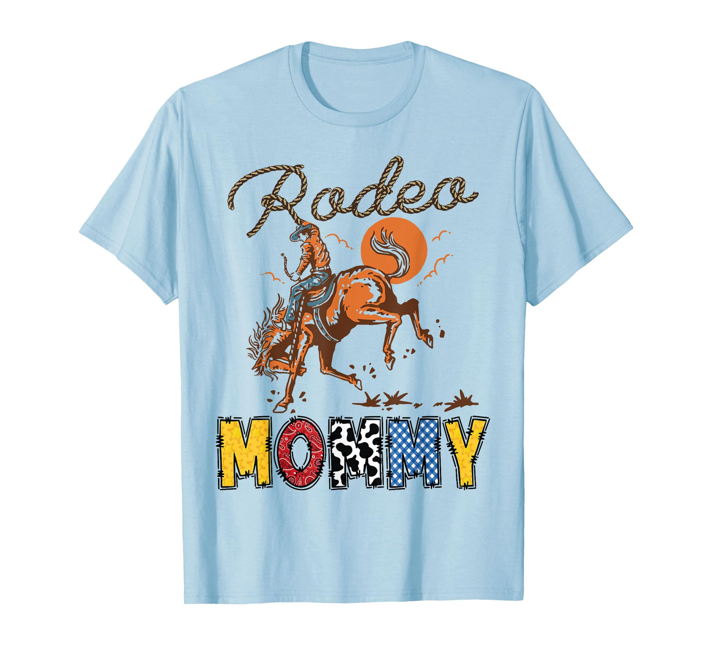 Rodeo Mommy Cowboy Cowgirl Birthday Matching Family T-Shirt