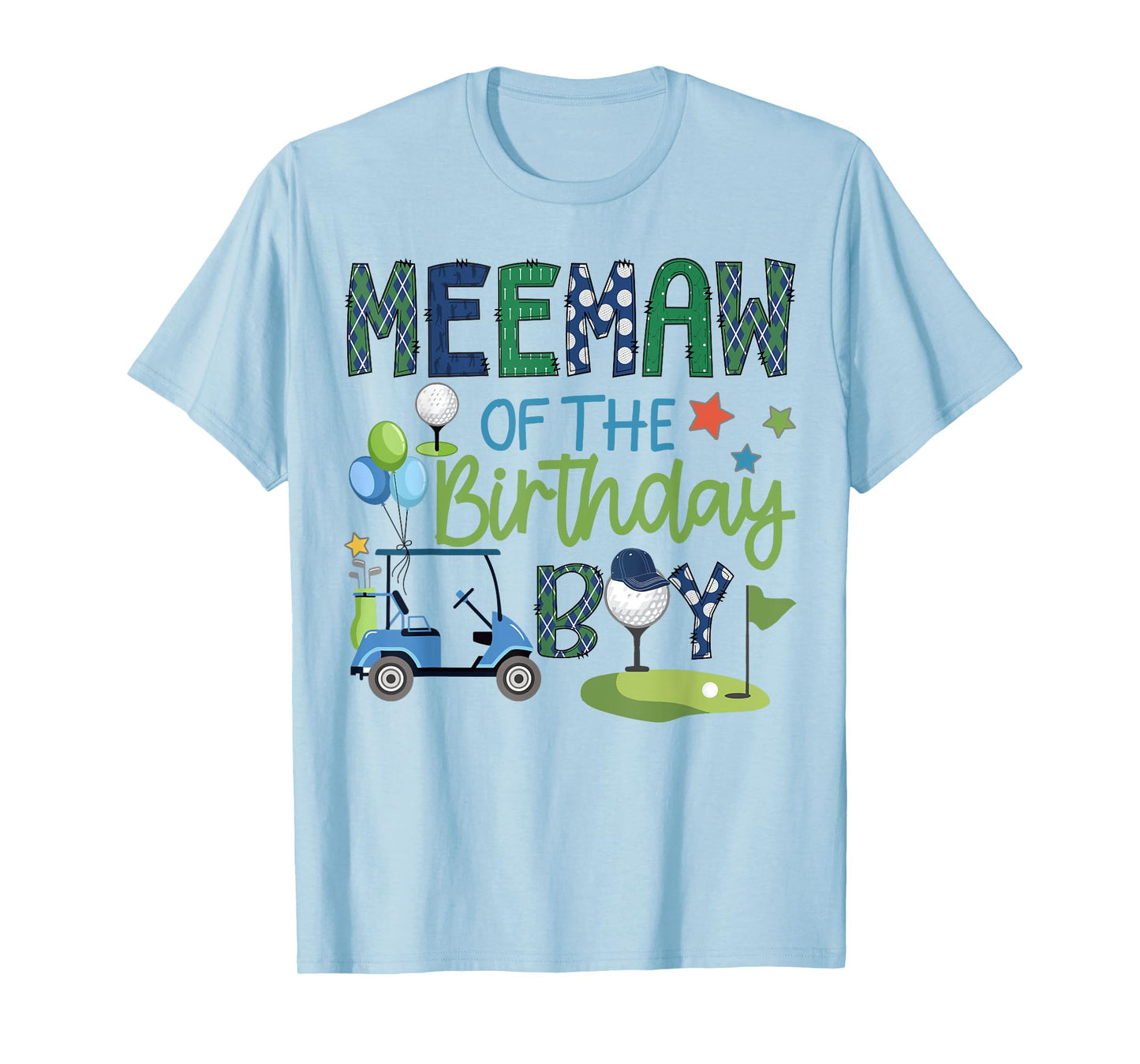 Meemaw Of The Birthday Boy Hole in One Golf Sport T-Shirt