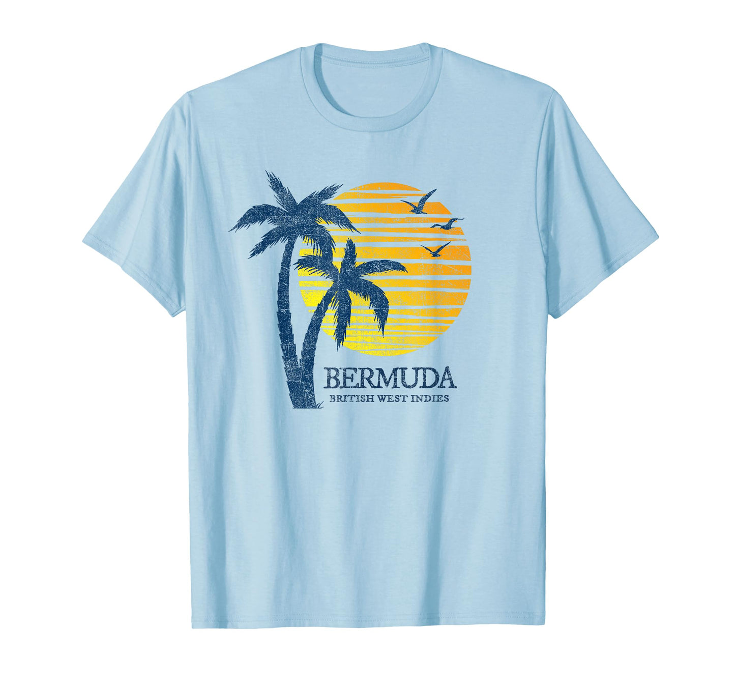 Vintage Bermuda Retro Throwback Cruise Beach Sunset Souvenir T-Shirt