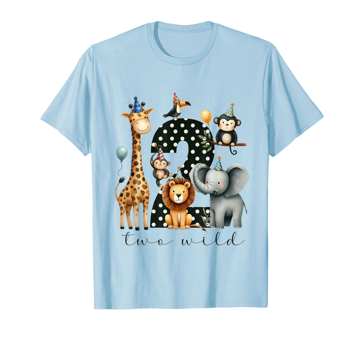 Two Wild Birthday Woodland Safari Jungle 2nd Birthday Boys T-Shirt
