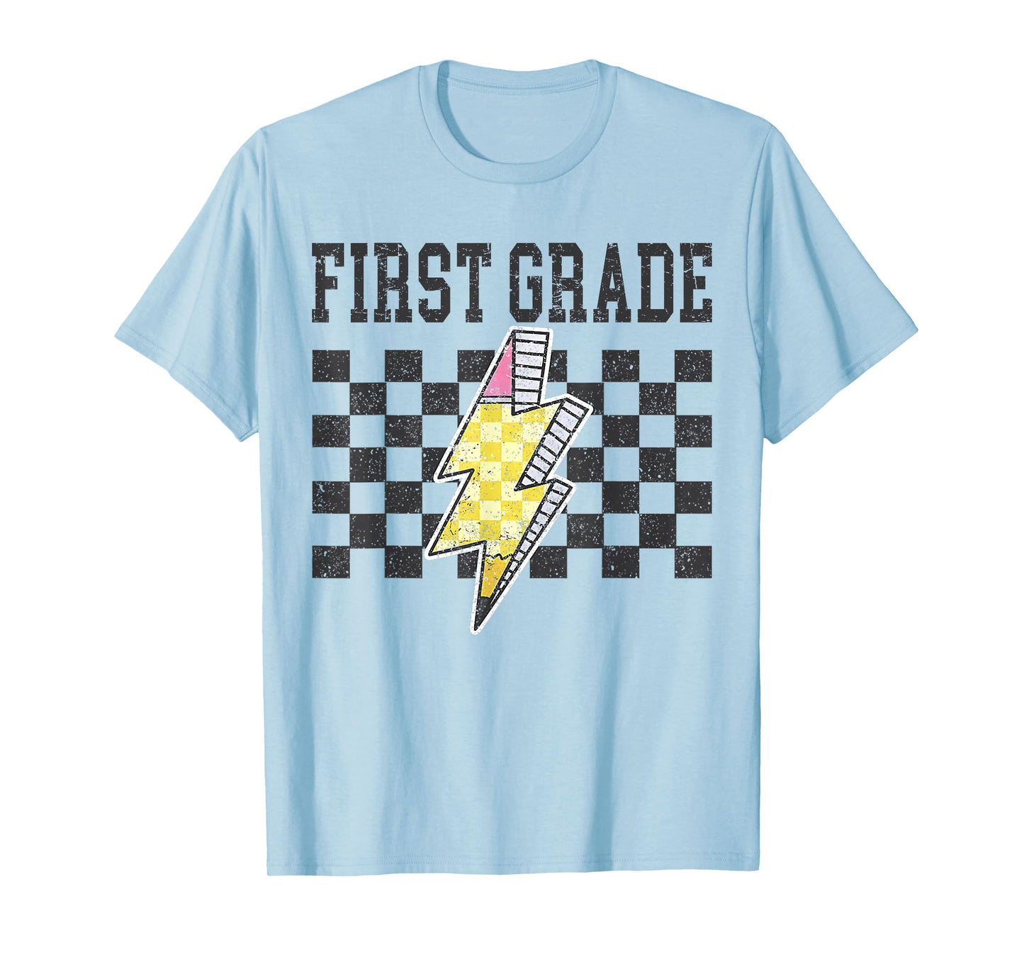 First Grade Retro Lightning Bolt 1st Grade Boys Girls Kids T-Shirt