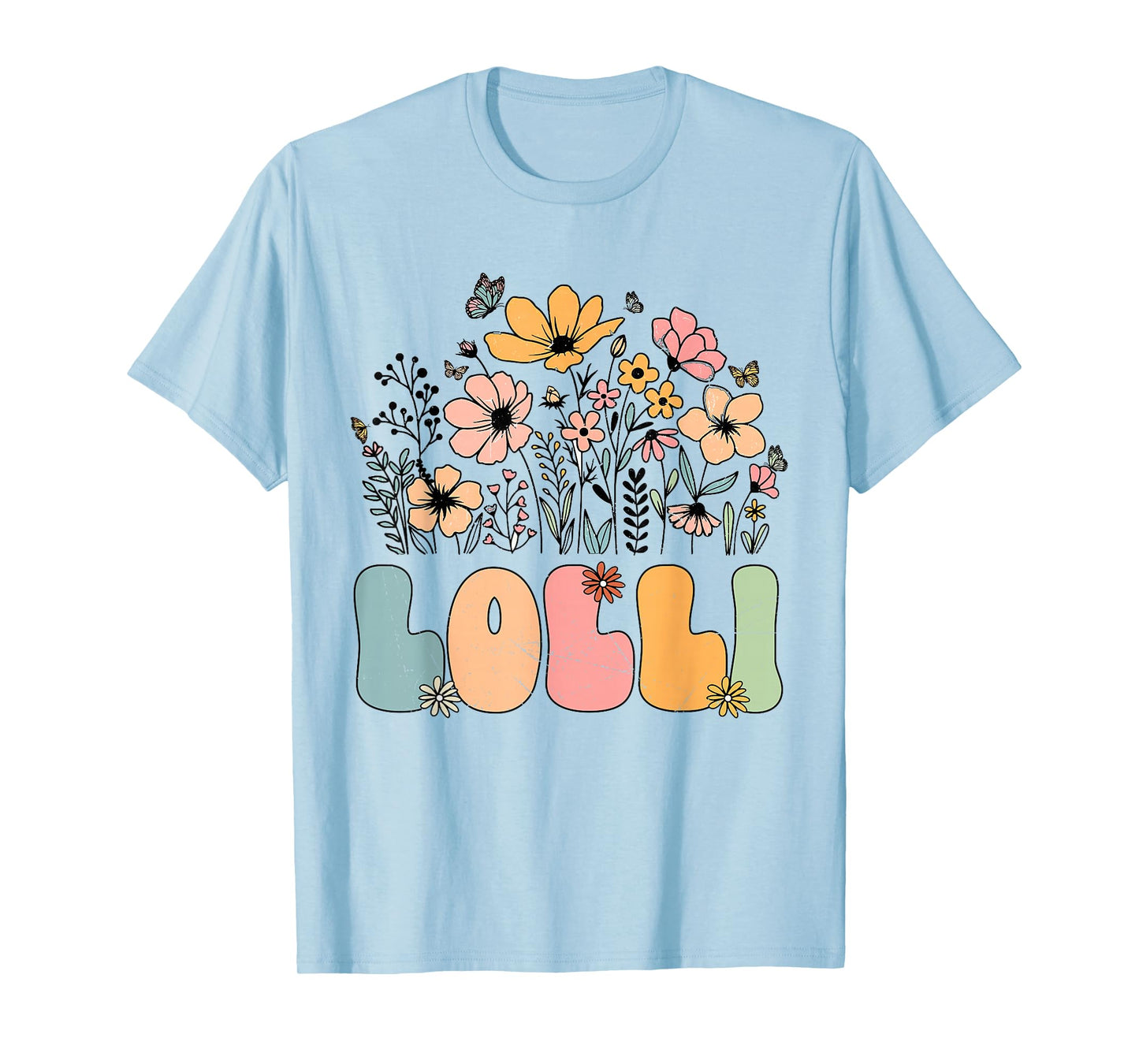 Wildflower Lolli tshirt for Grandma Grandmother Announcement T-Shirt