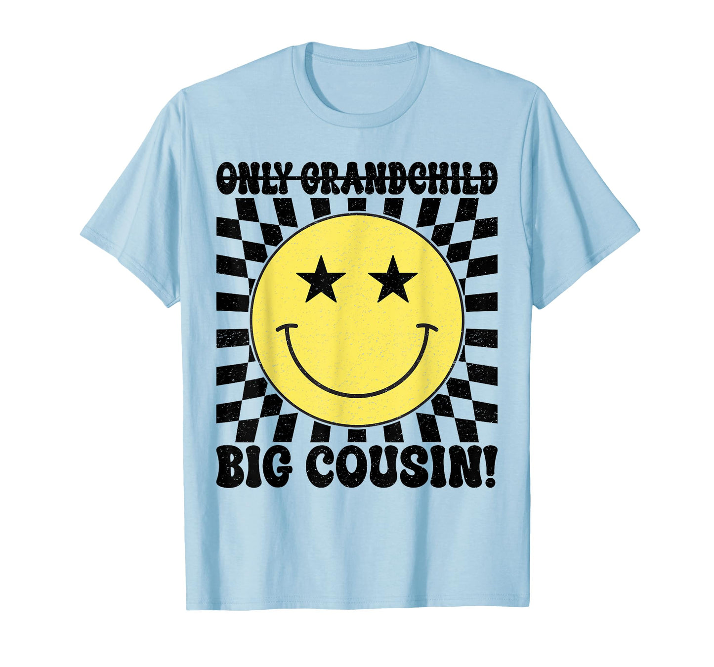 Retro Smile Face Only Grandchild Big Cousin Toddler Kids T-Shirt