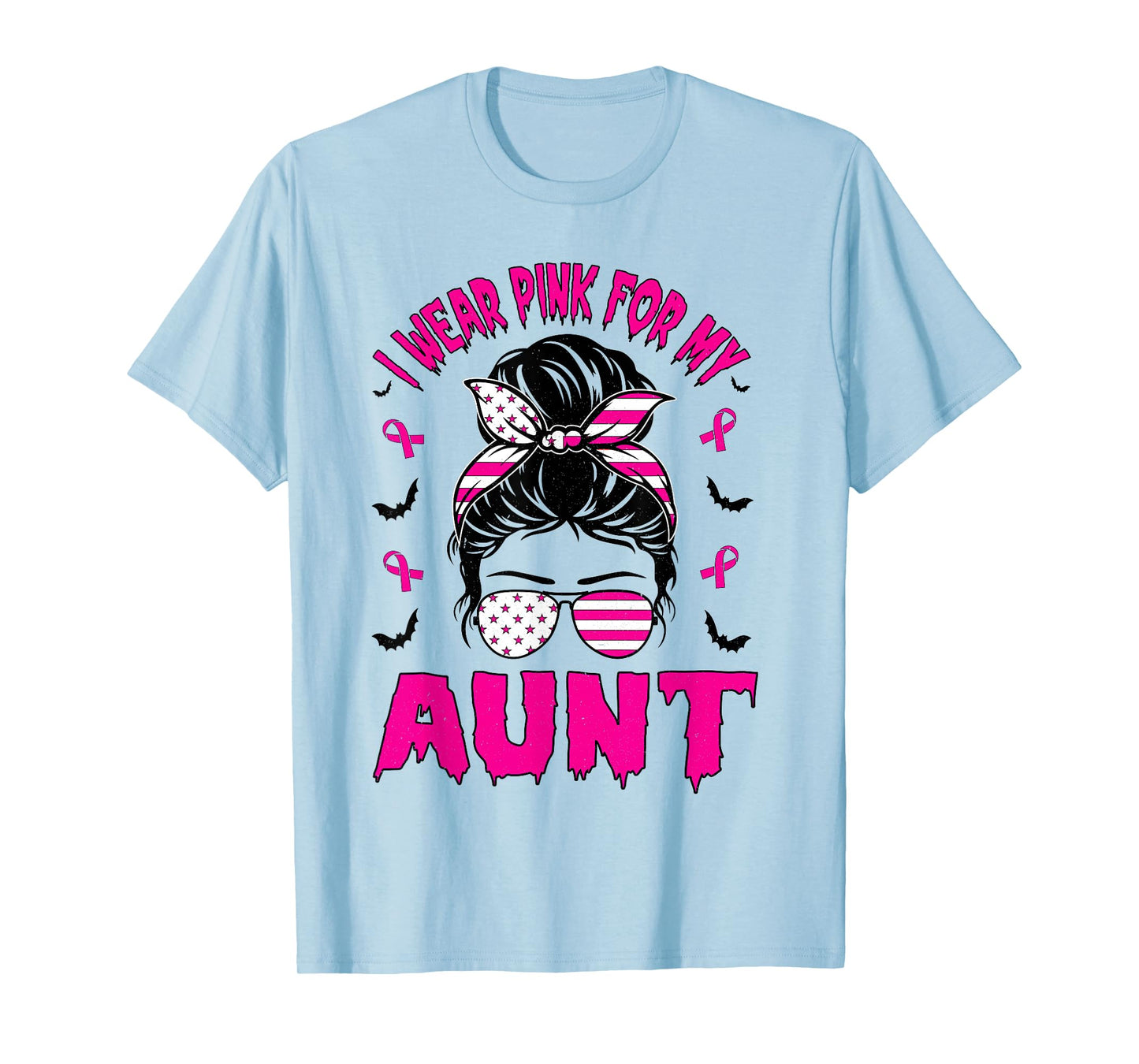 I Wear Pink for My Aunt Breast Cancer Awareness T-Shirt