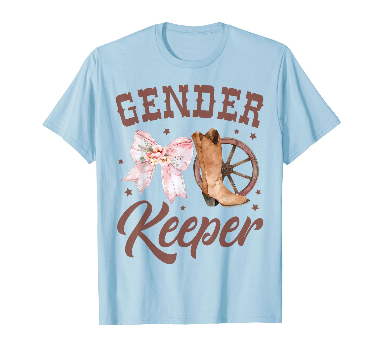 Western Gender Reveal Keeper of the Gender Baby Announcement T-Shirt