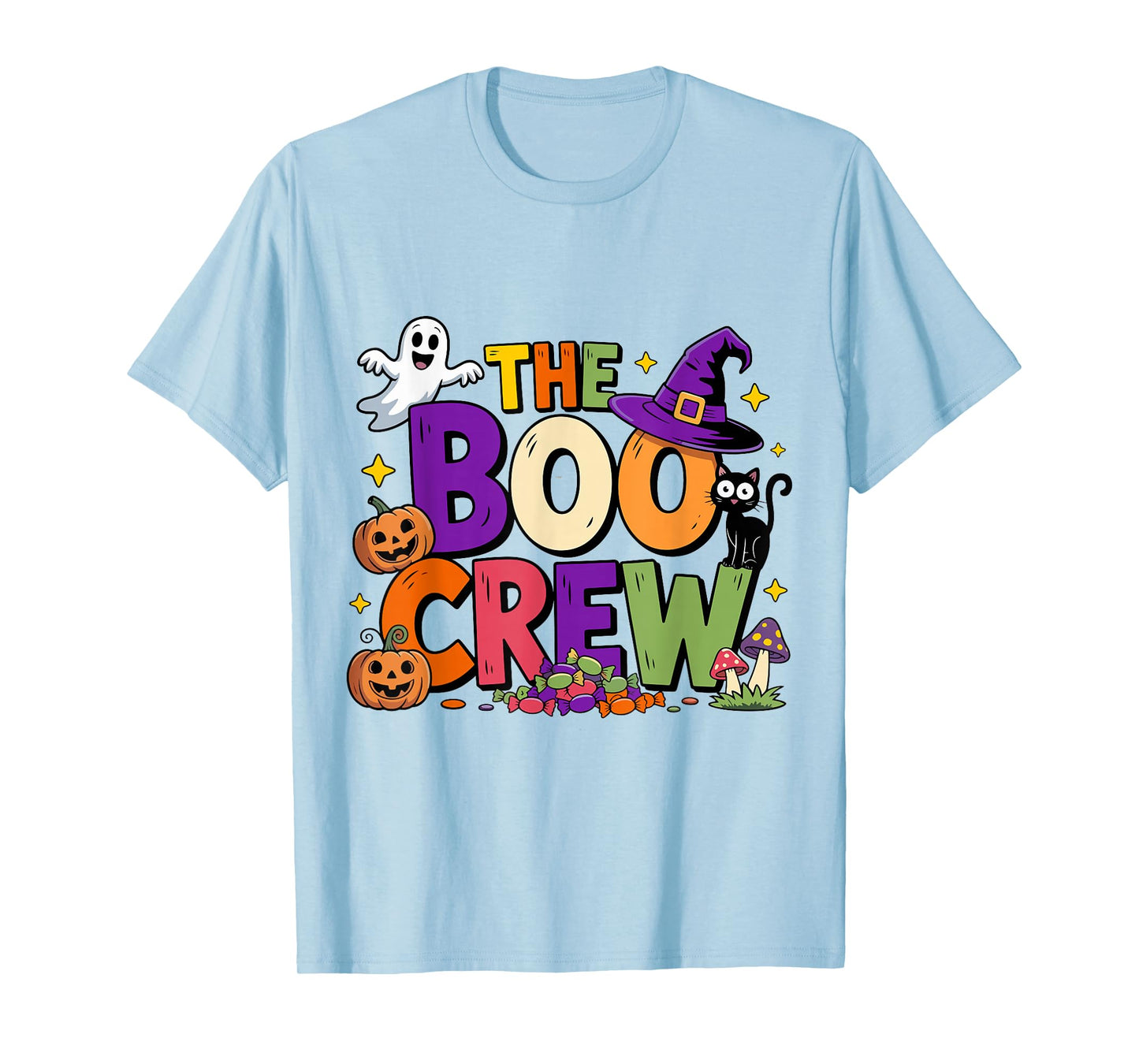Halloween The Boo Crew Cute Ghost Spooky Family Matching T-Shirt