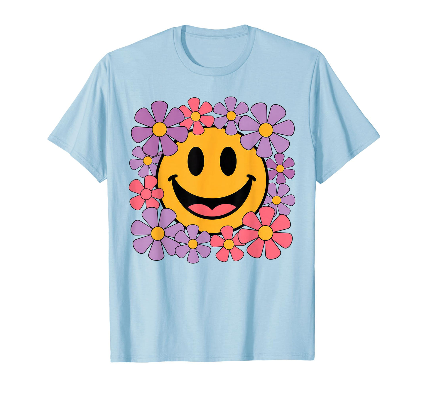 Happy Retro Daisy Smile Face Preppy Aesthetic Men Women Kids T-Shirt