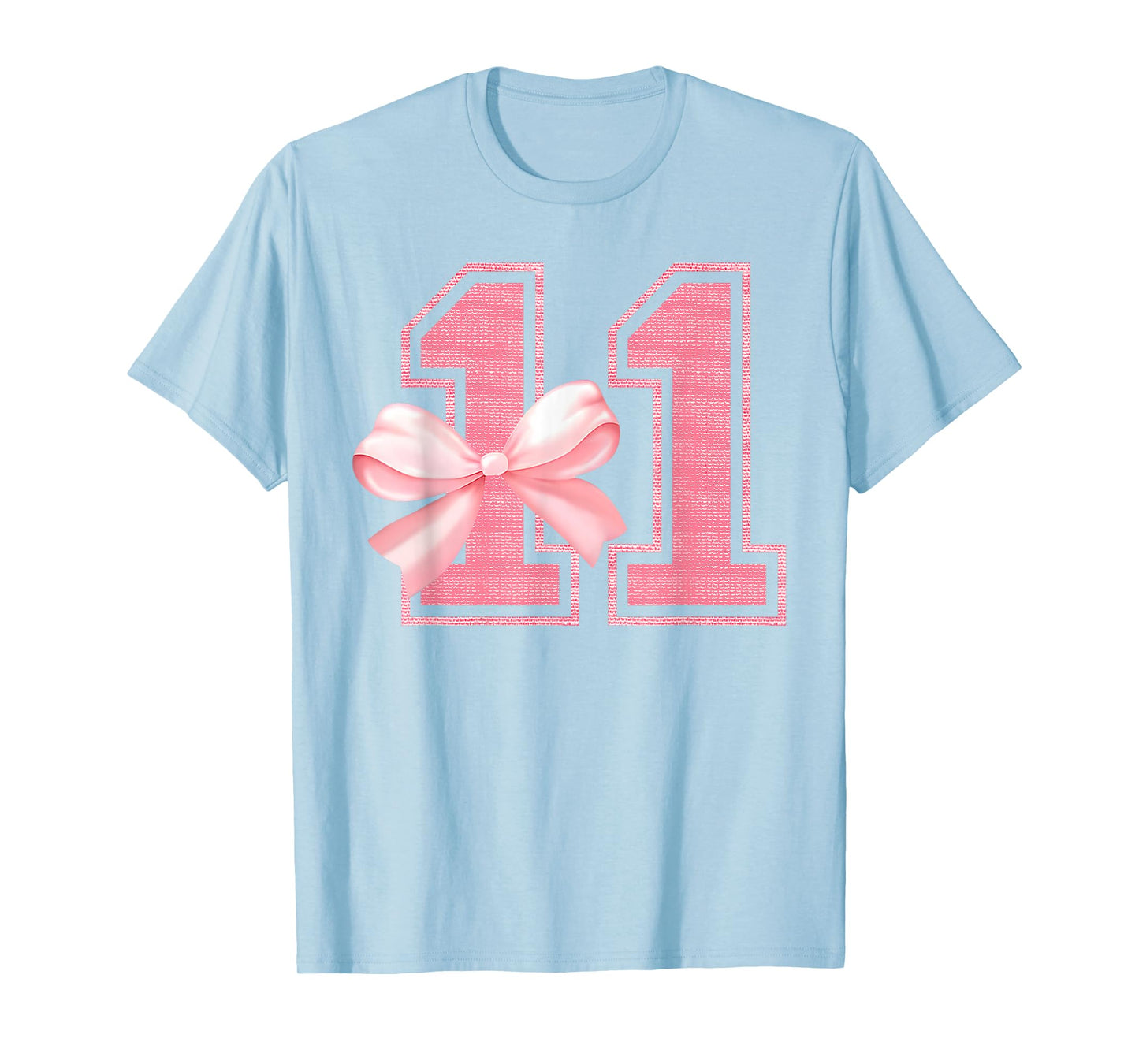 Birthday Girl Pink Coquette Bow 11 Year Old Aesthetic T-Shirt