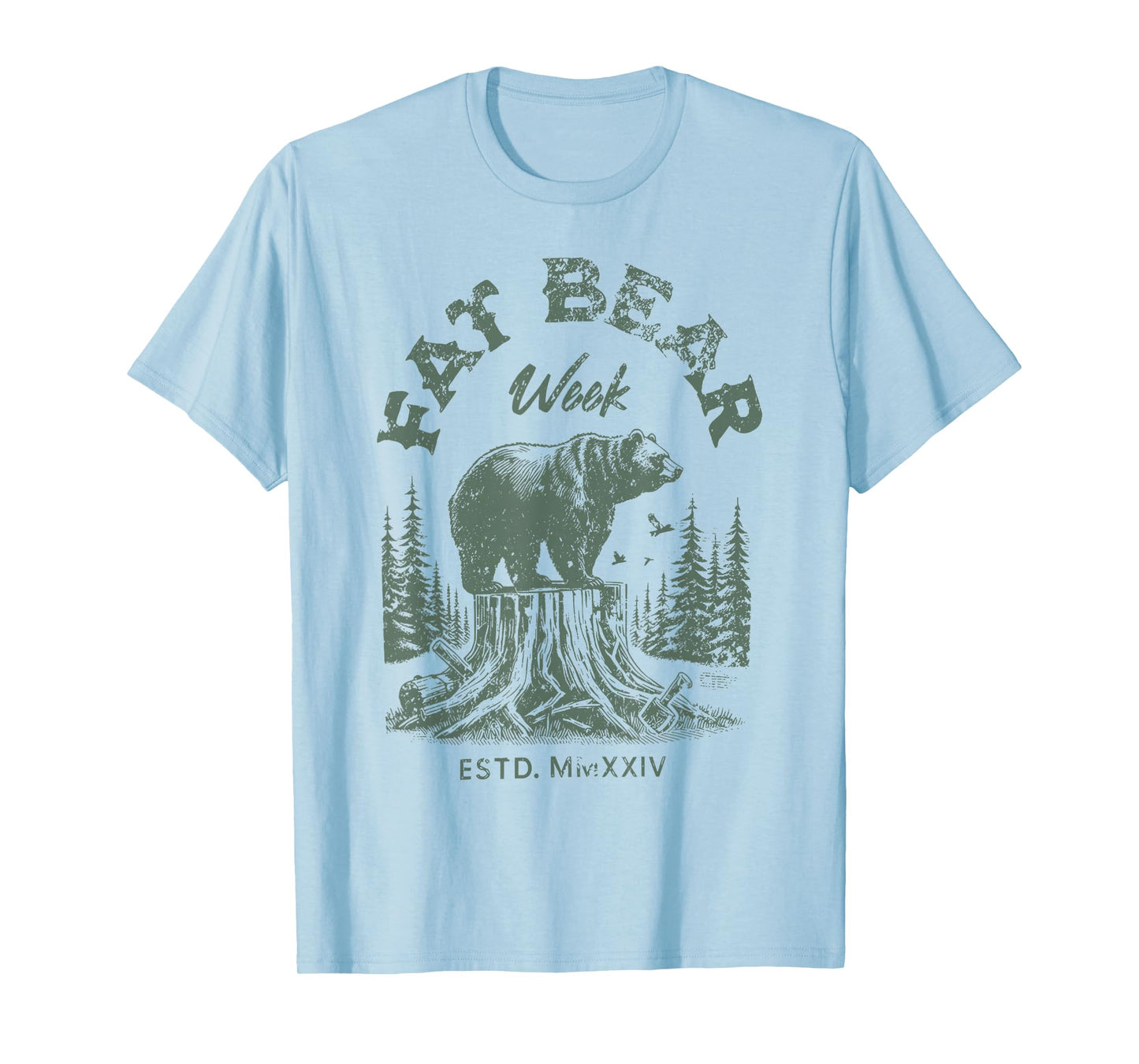 Fat Bear Week Vintage Retro Grizzly Bear Lovers T-Shirt