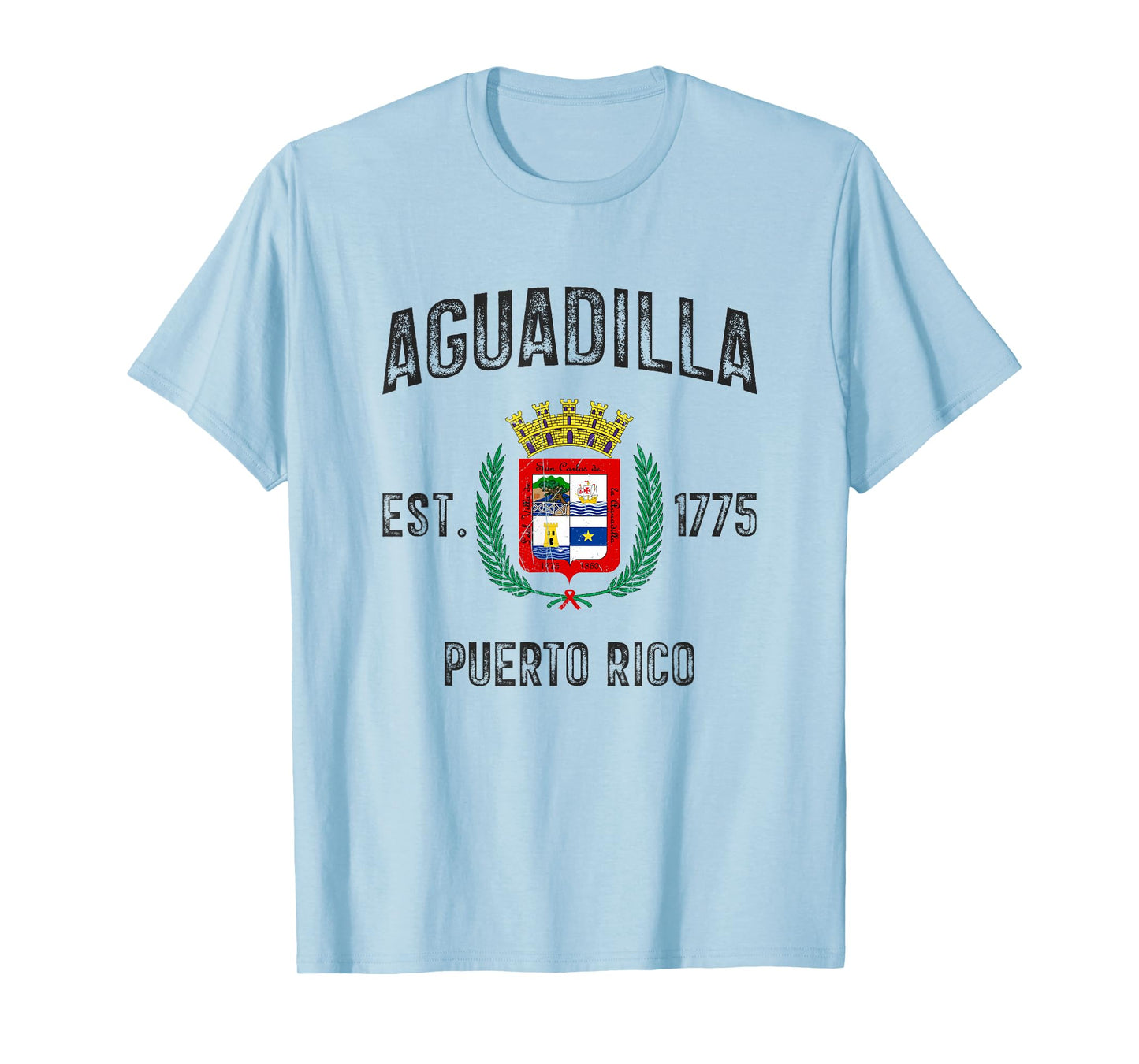Vintage Aguadilla EST.1775 Puerto Rico Flag Design T-Shirt