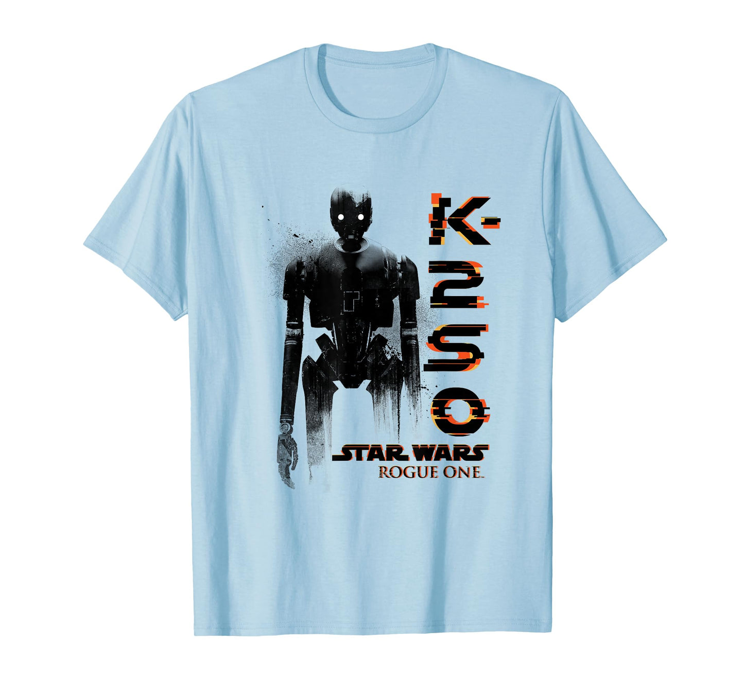 Star Wars Rogue One K-2SO Splat Paint Silhouette Chest Logo T-Shirt