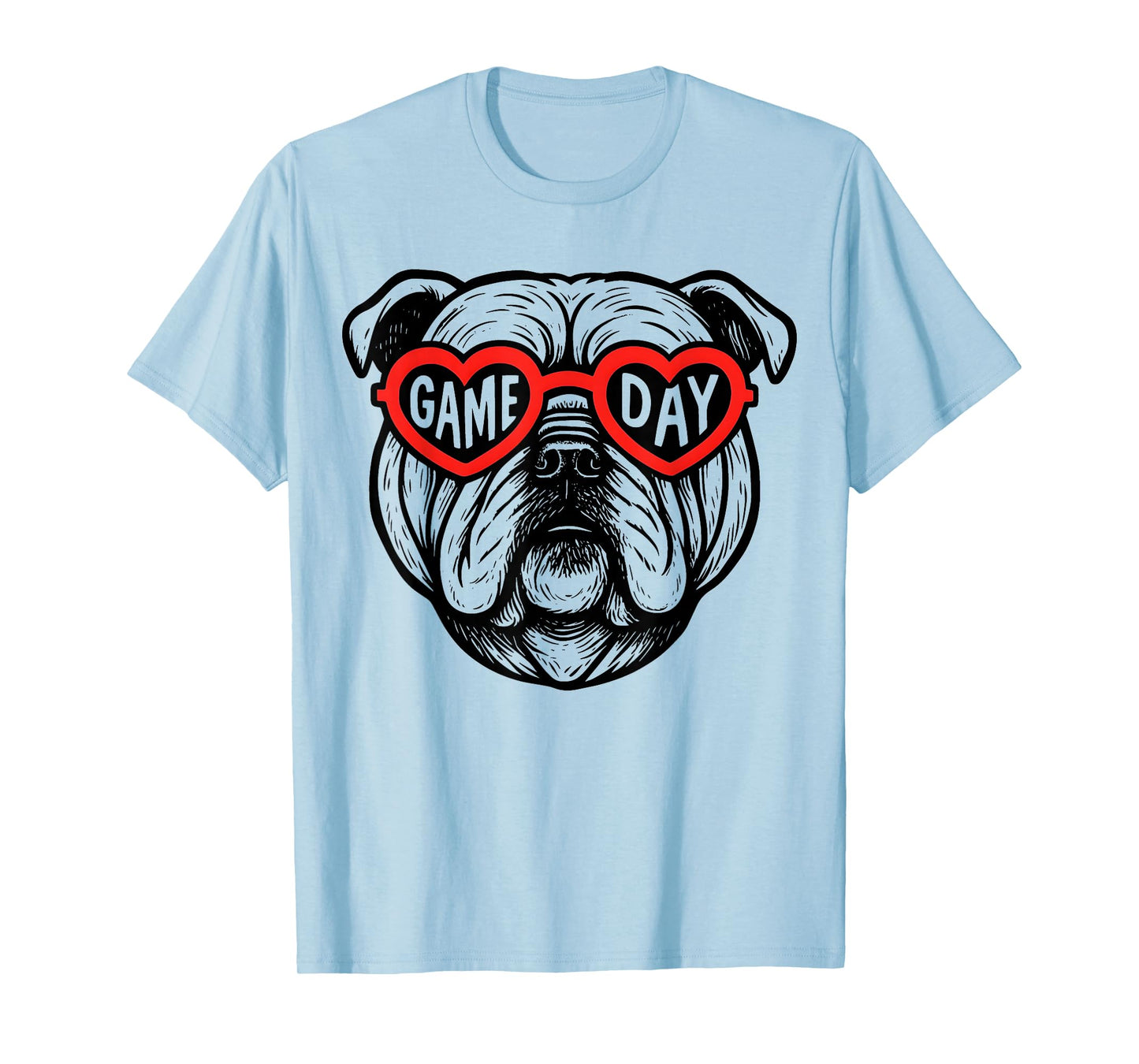 Vintage Bulldogs Heart Retro Game Day Gift for Men Women Kid T-Shirt