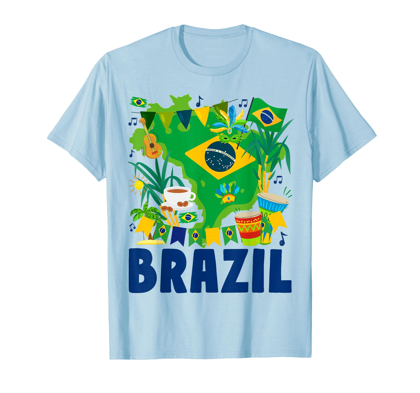 Brazil Flag Outfit Idea For Women Brasil & Brazilian Flag T-Shirt