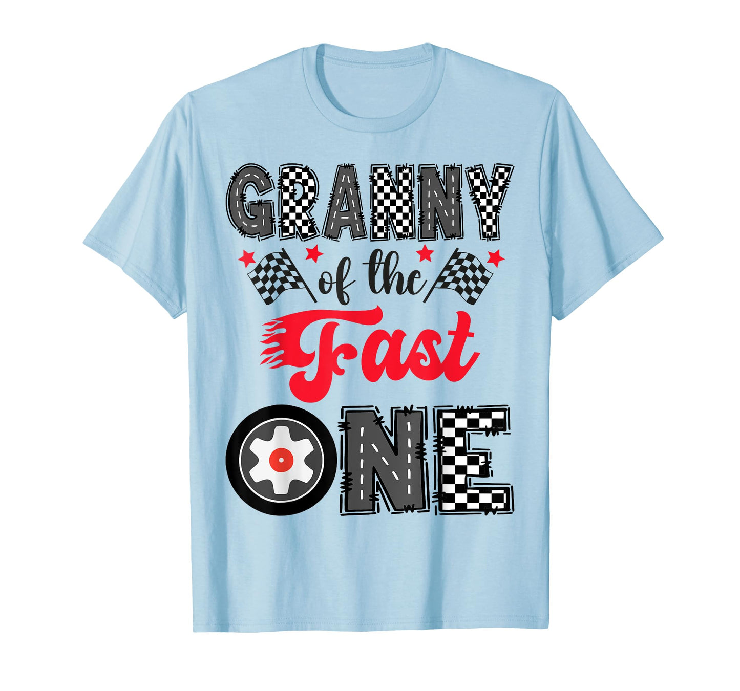 Granny Of The Fast One Car Racing 1St Birthday Boy T-Shirt