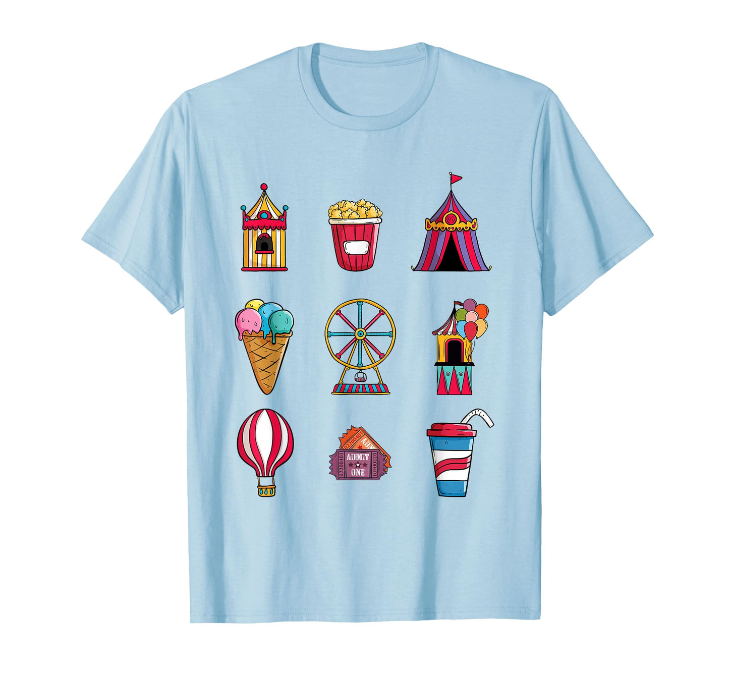 Funny State Fair With Ice Cream Ferris Wheel And Circus Tent T-Shirt