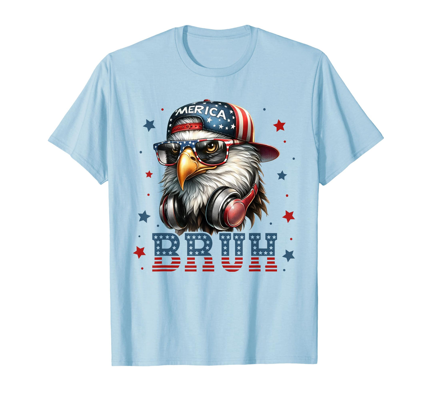 Bruh Fourth 4th Of July Eagle American Patriotic Mens Boys T-Shirt