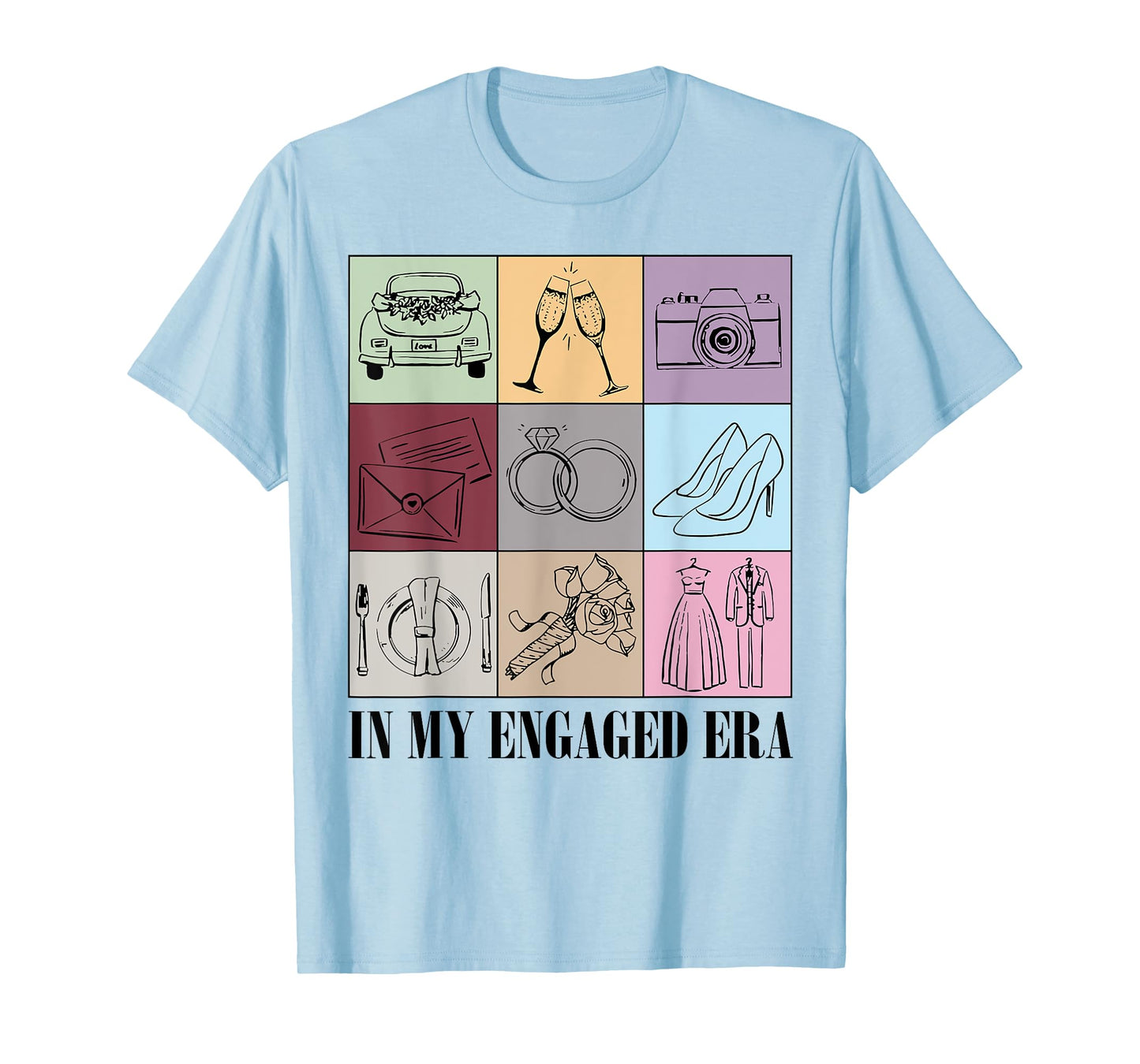 In My Engaged Era Retro Bride Wedding Engagement Party T-Shirt