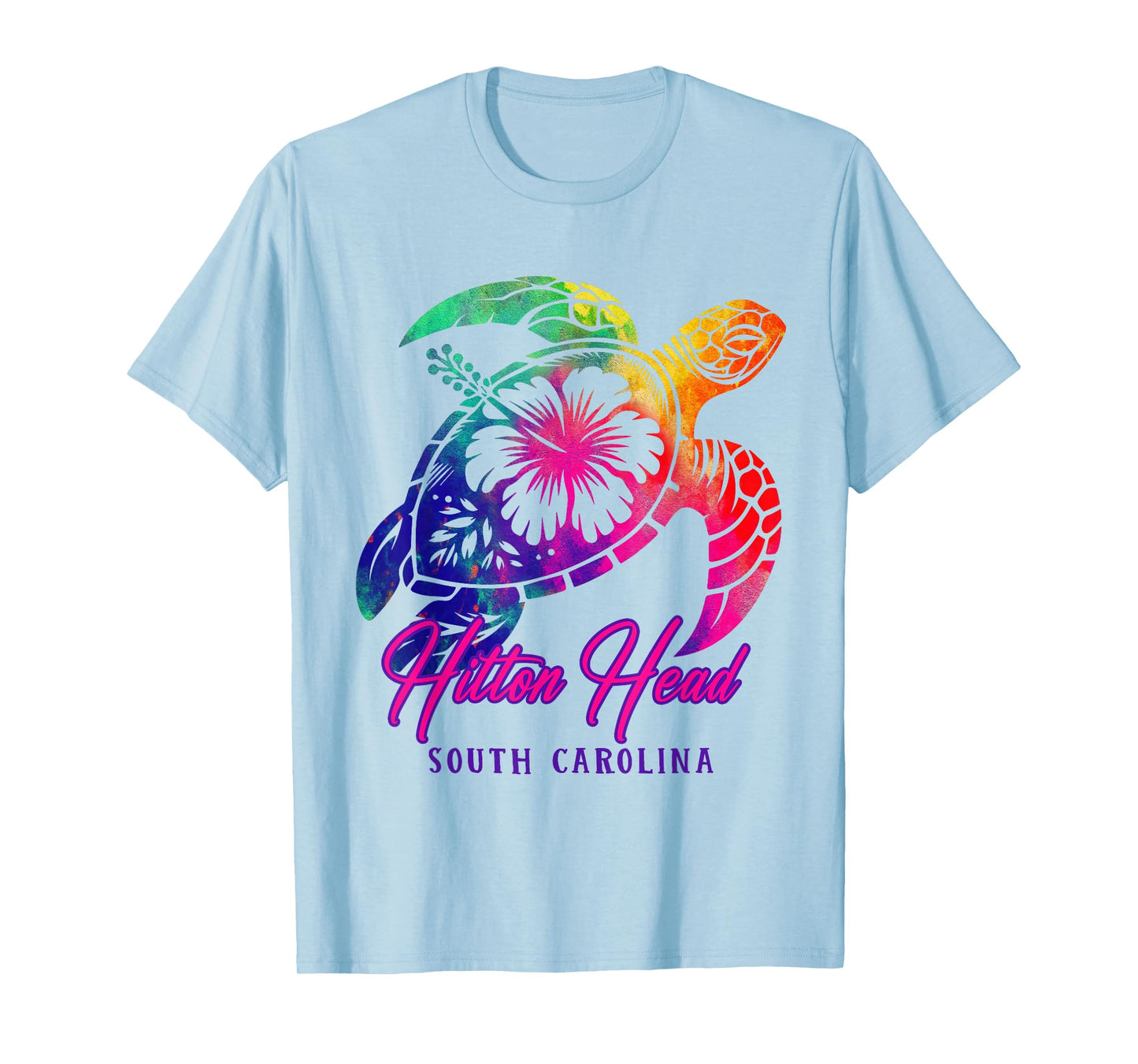 Hilton Head Tie Dye Sea Turtle Hibiscus South Carolina 2025 T-Shirt