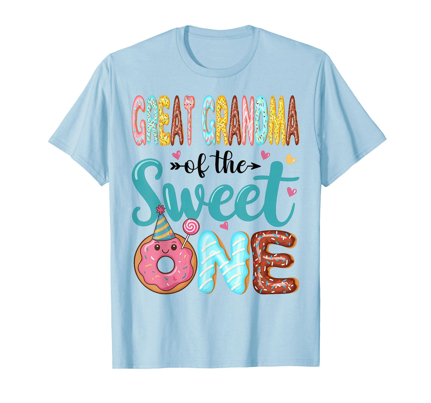 Great Grandma Of The Sweet One 1st Birthday Girl Donut Party T-Shirt