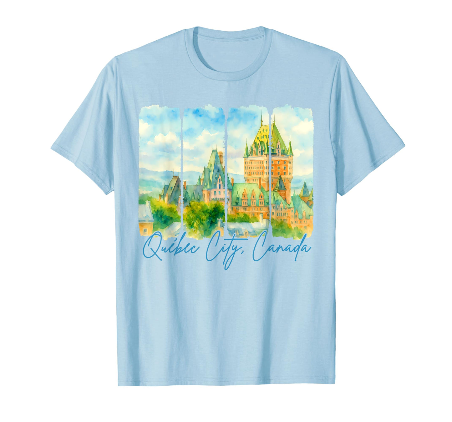 Quebec City Canada Traveling Brushstroke Meet Me In Quebec T-Shirt