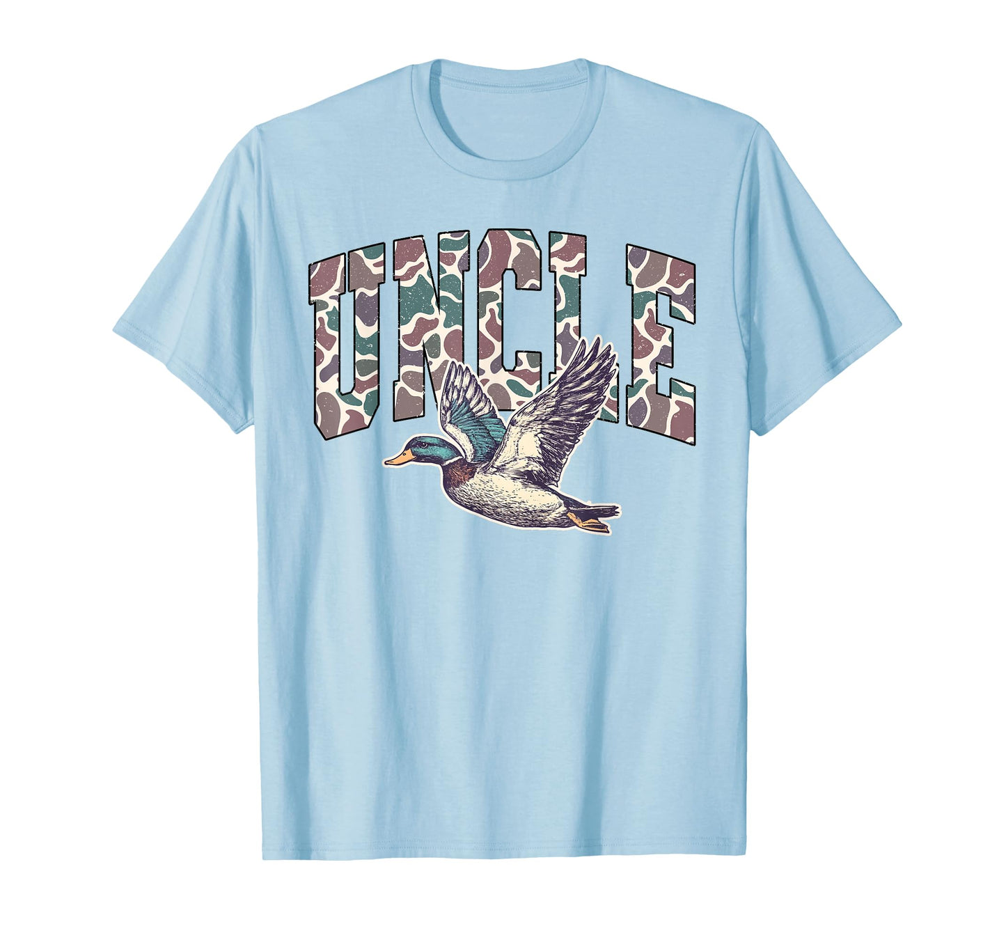 Retro Hunting Uncle Waterfowl Duck Camouflage Camo Duck Dove T-Shirt