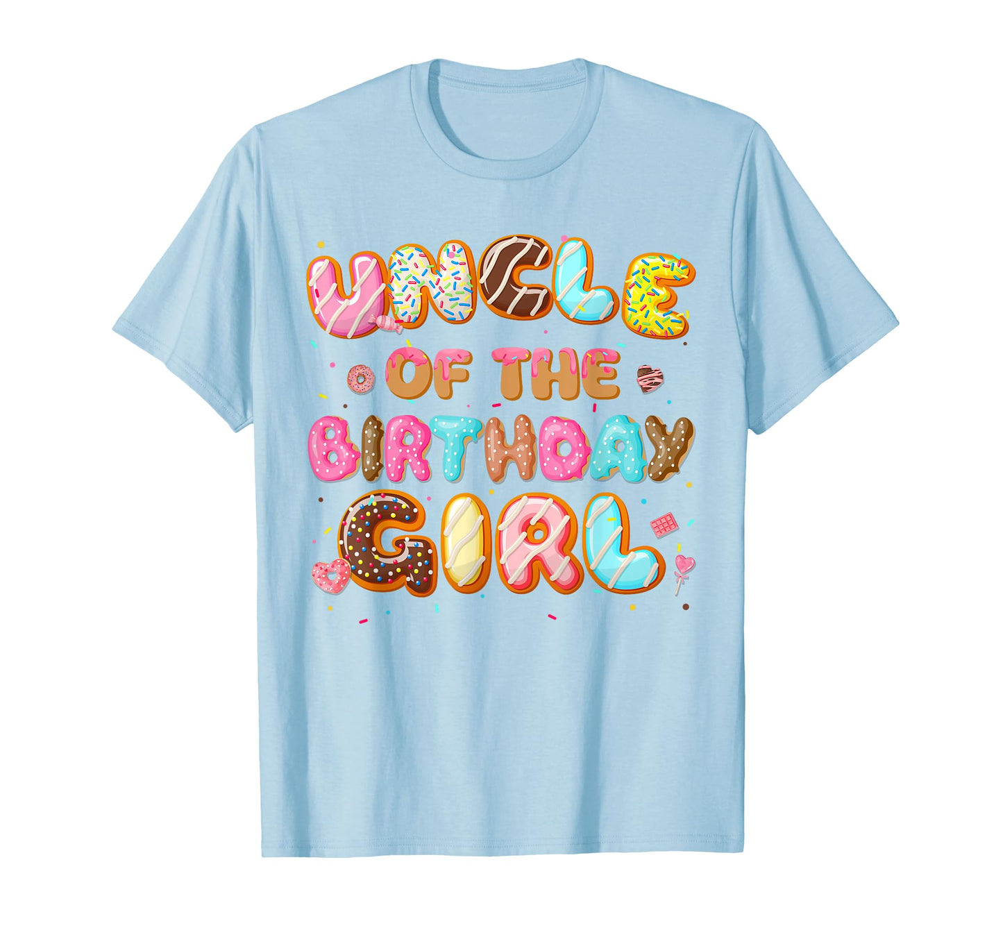 Uncle Of The Birthday Girl Donut Family Matching Party T-Shirt
