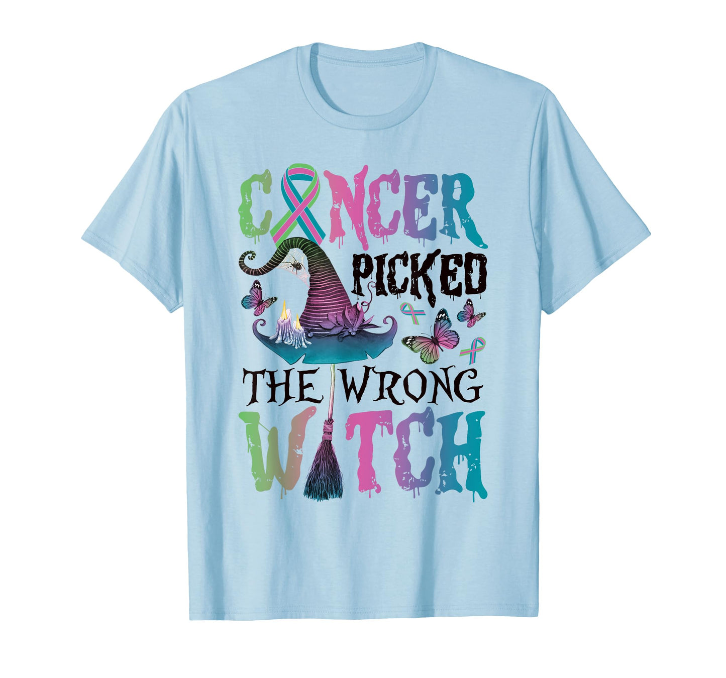 Metastatic Breast Cancer Picked The Wrong Witch Halloween T-Shirt
