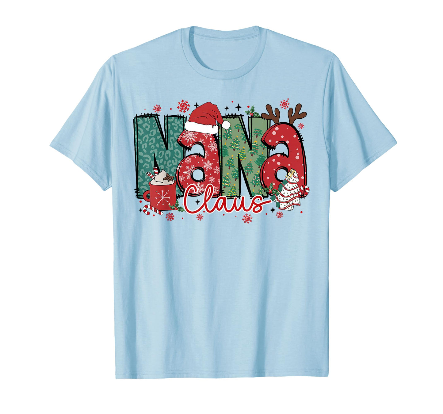 Nana Claus Christmas Pajama Santa Claus Family Matching T-Shirt