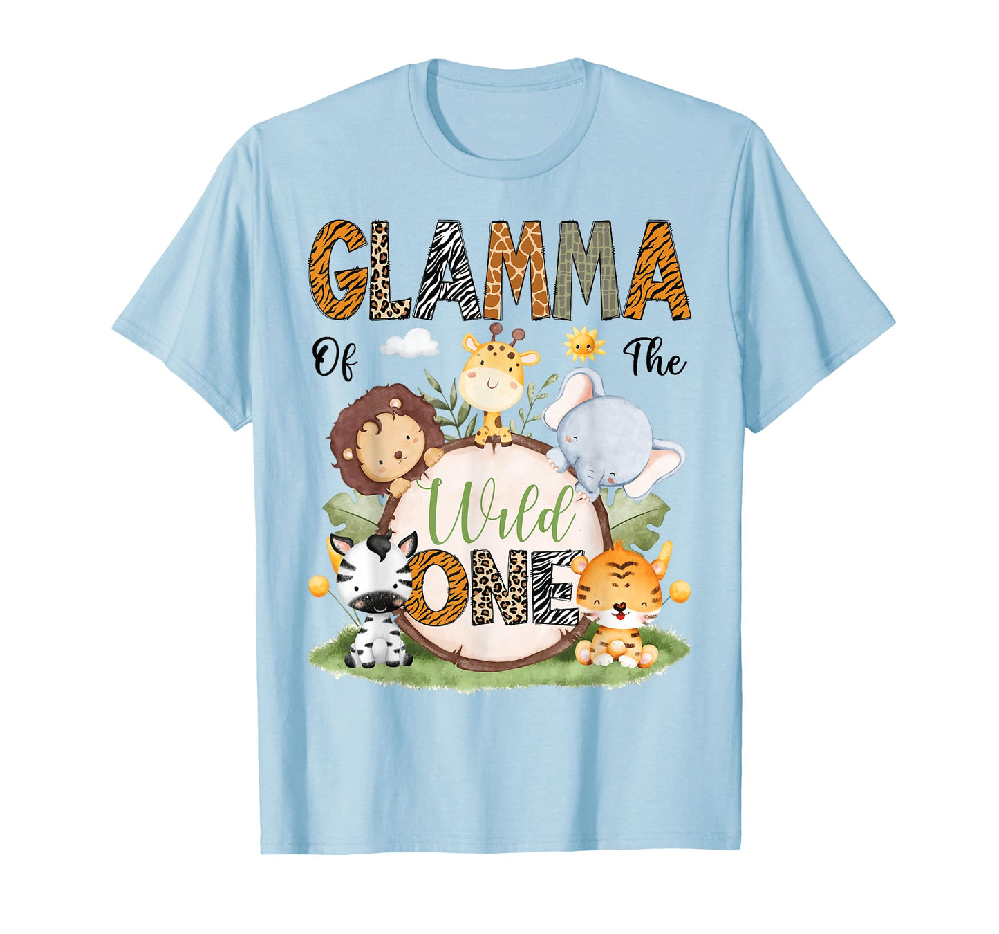 Glamma Of The Wild One 1St Birthday Boy Safari Lover T-Shirt