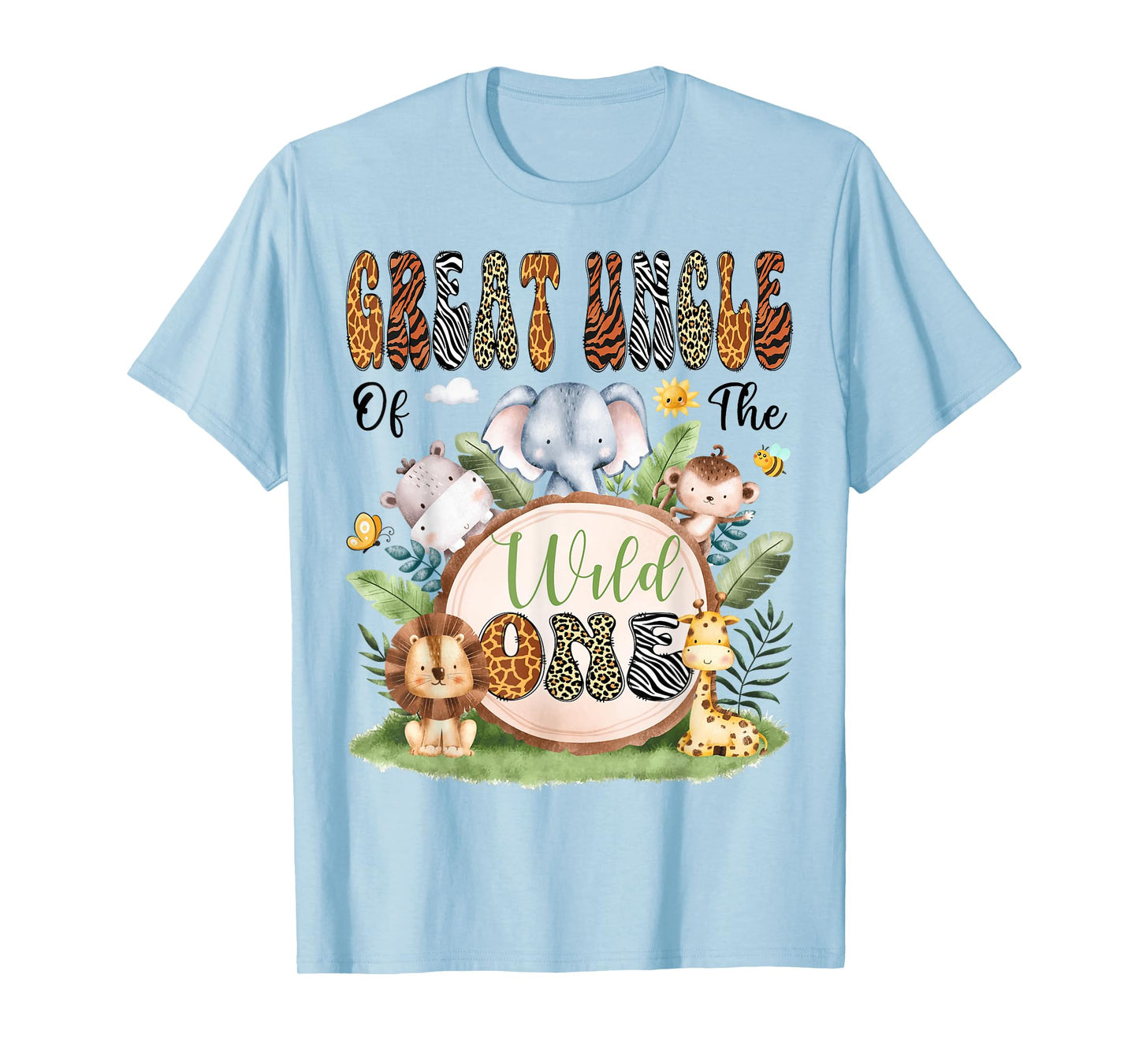 Great Uncle Of The Wild One Safari Jungle 1St Birthday T-Shirt