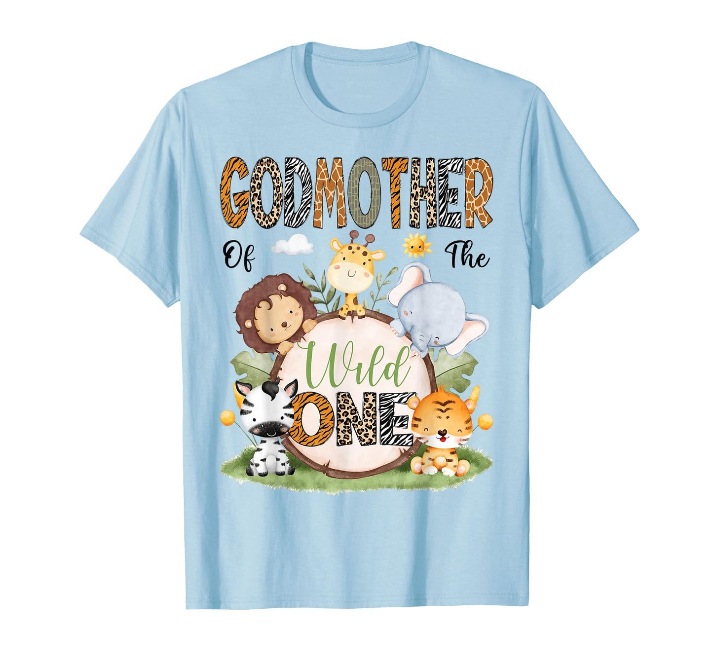 GodMother Of The Wild One 1St Birthday Boy Safari Lover T-Shirt