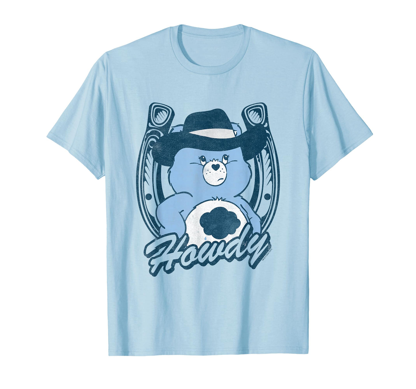 Care Bears Gruympy Bear Cowboy Howdy Retro Big Chest Logo T-Shirt