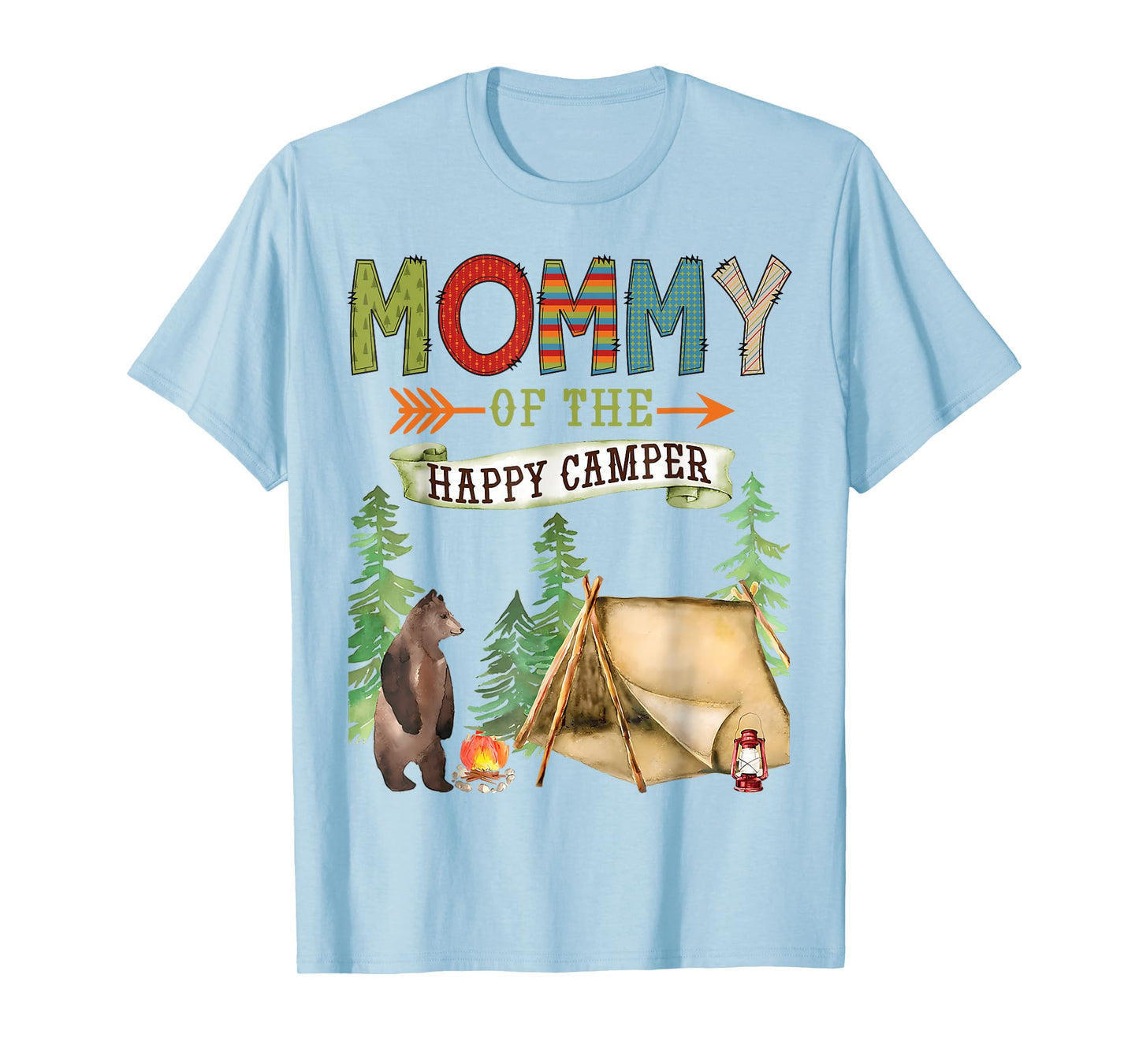 Mommy of The Happy Camper First Birthday Camping T-Shirt
