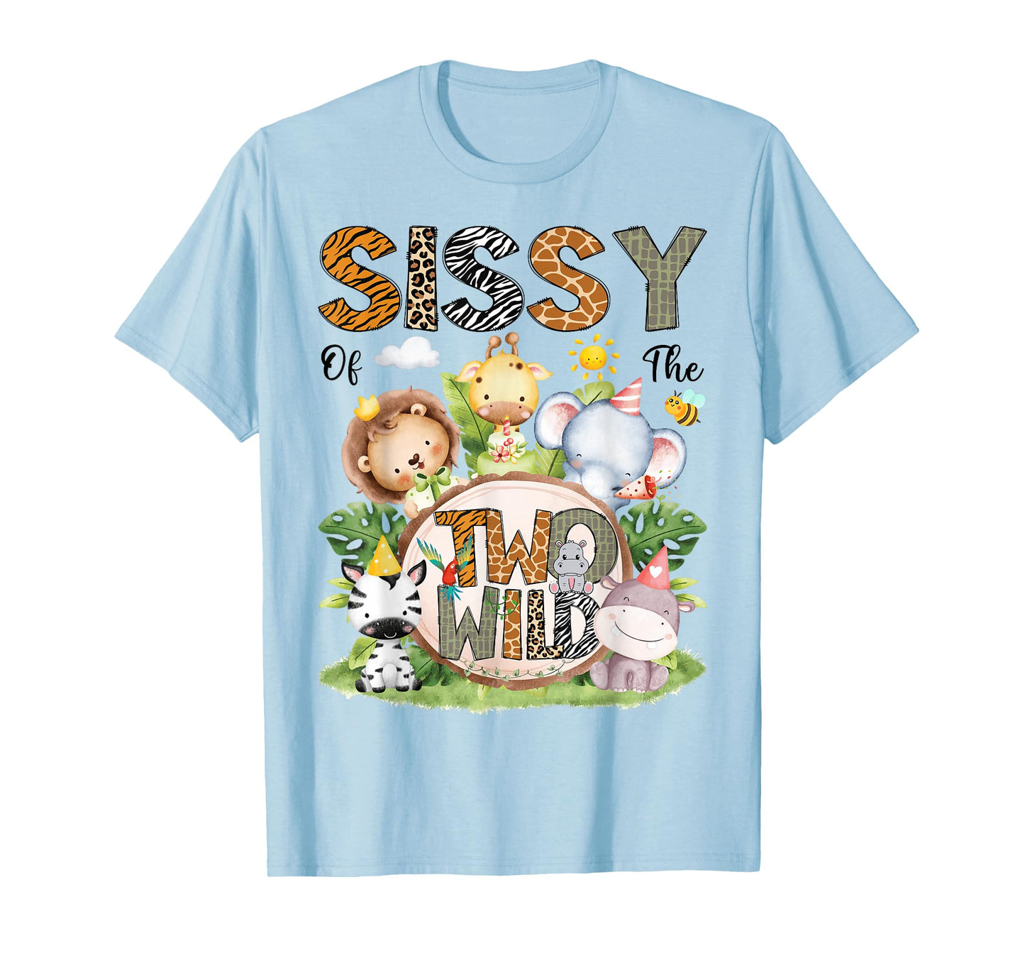 Sissy of The Two Wild Safari Jungle 2nd Birthday Boy T-Shirt