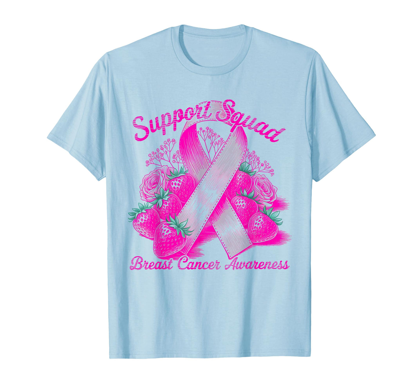 Support Squad Breast Cancer Awareness Pink Ribbon Women Gift T-Shirt