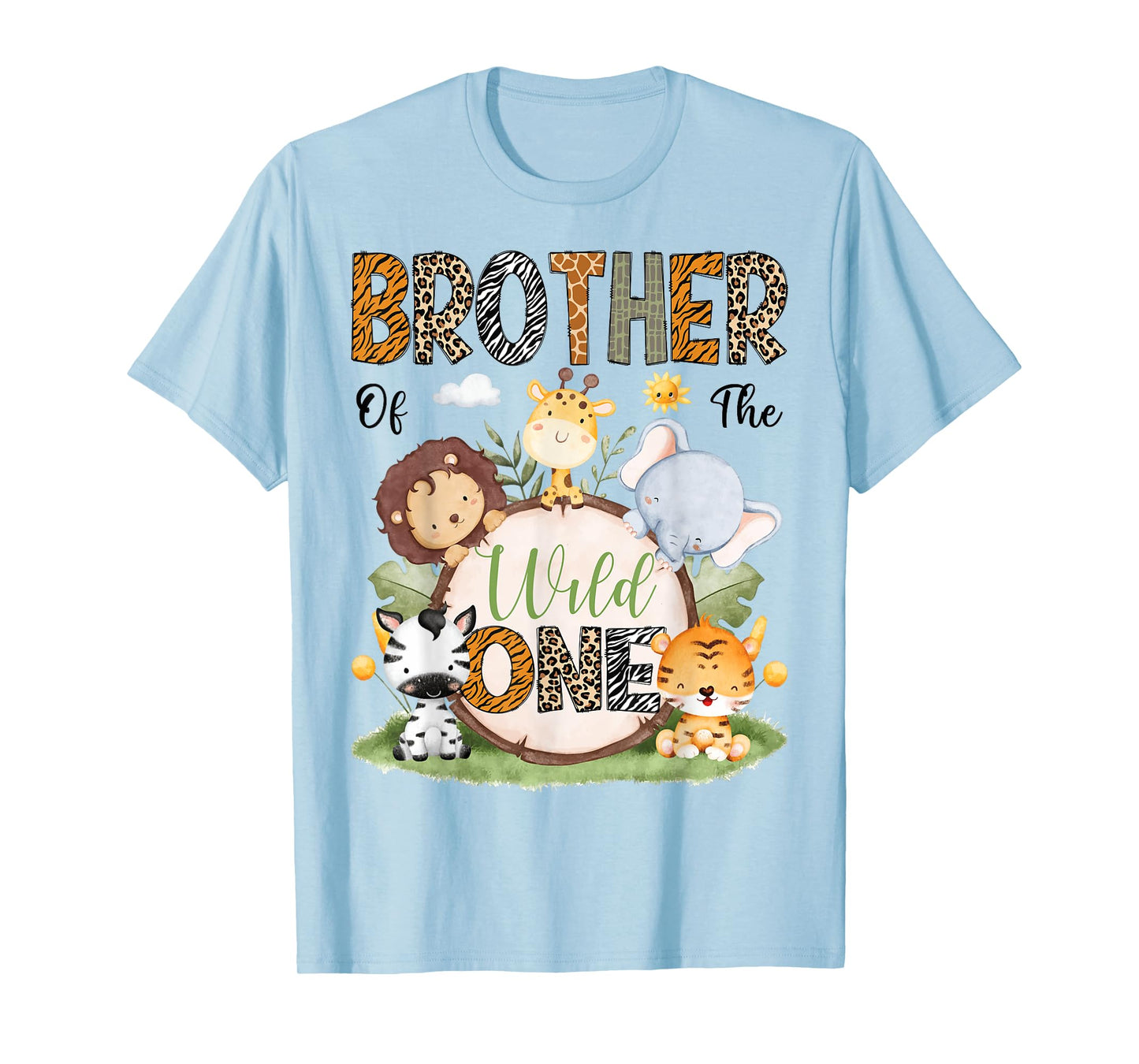 Brother Of The Wild One 1St Birthday Boy Safari Lover T-Shirt