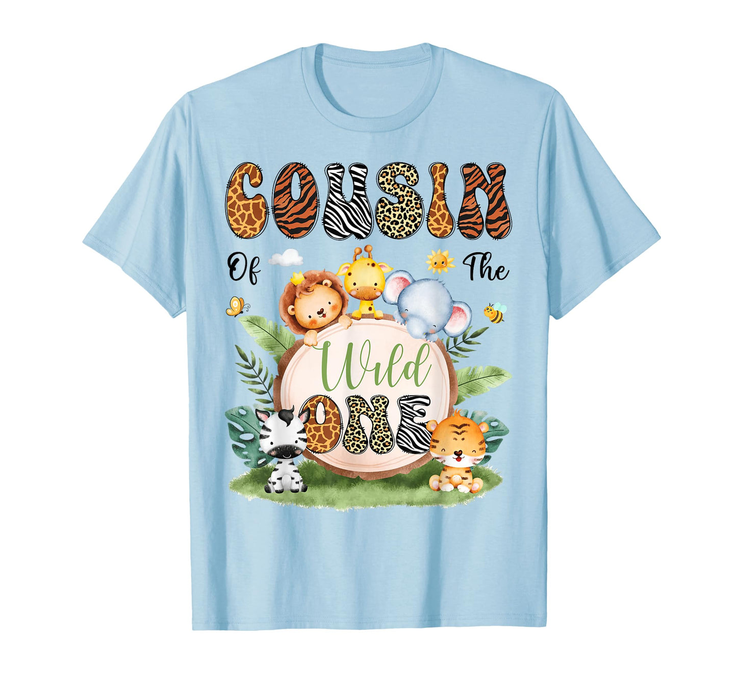 Cousin Of The Wild One Safari Jungle 1St Birthday Boy T-Shirt