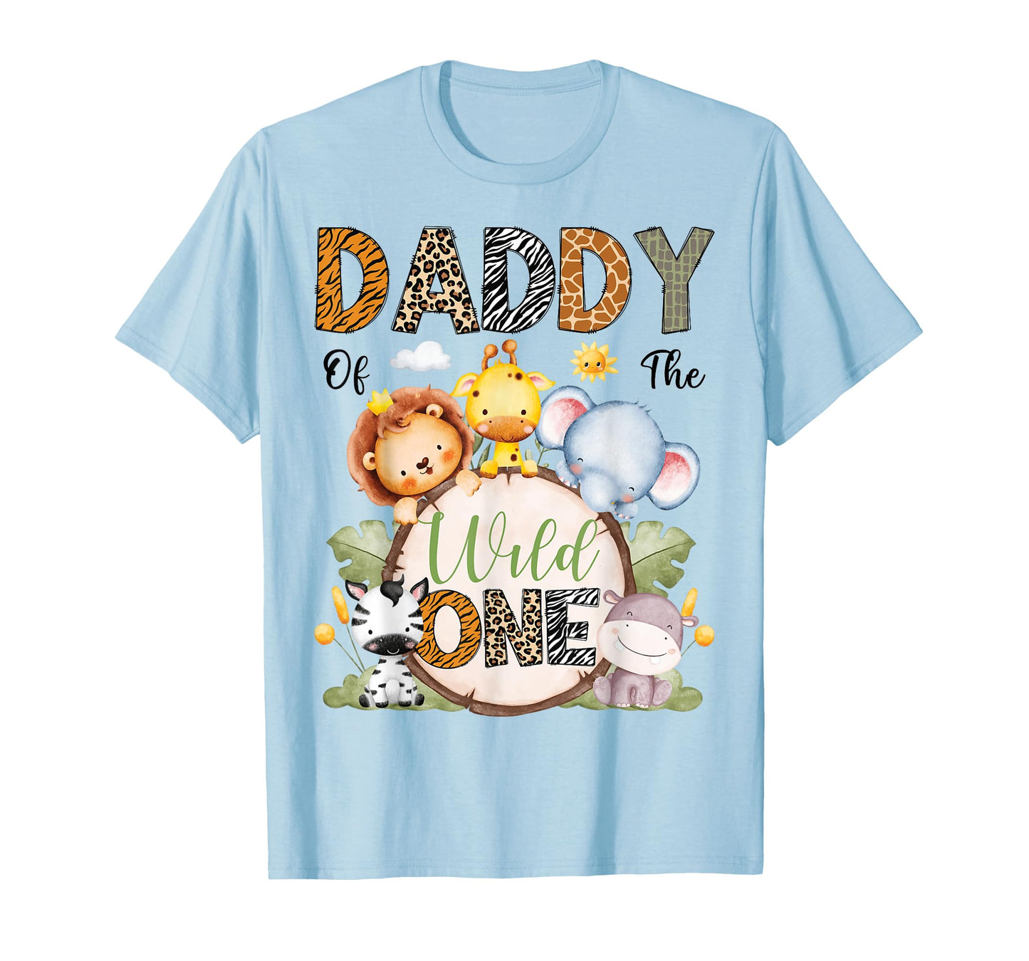 Daddy Of The Wild One 1St Birthday Boy Safari Animals T-Shirt