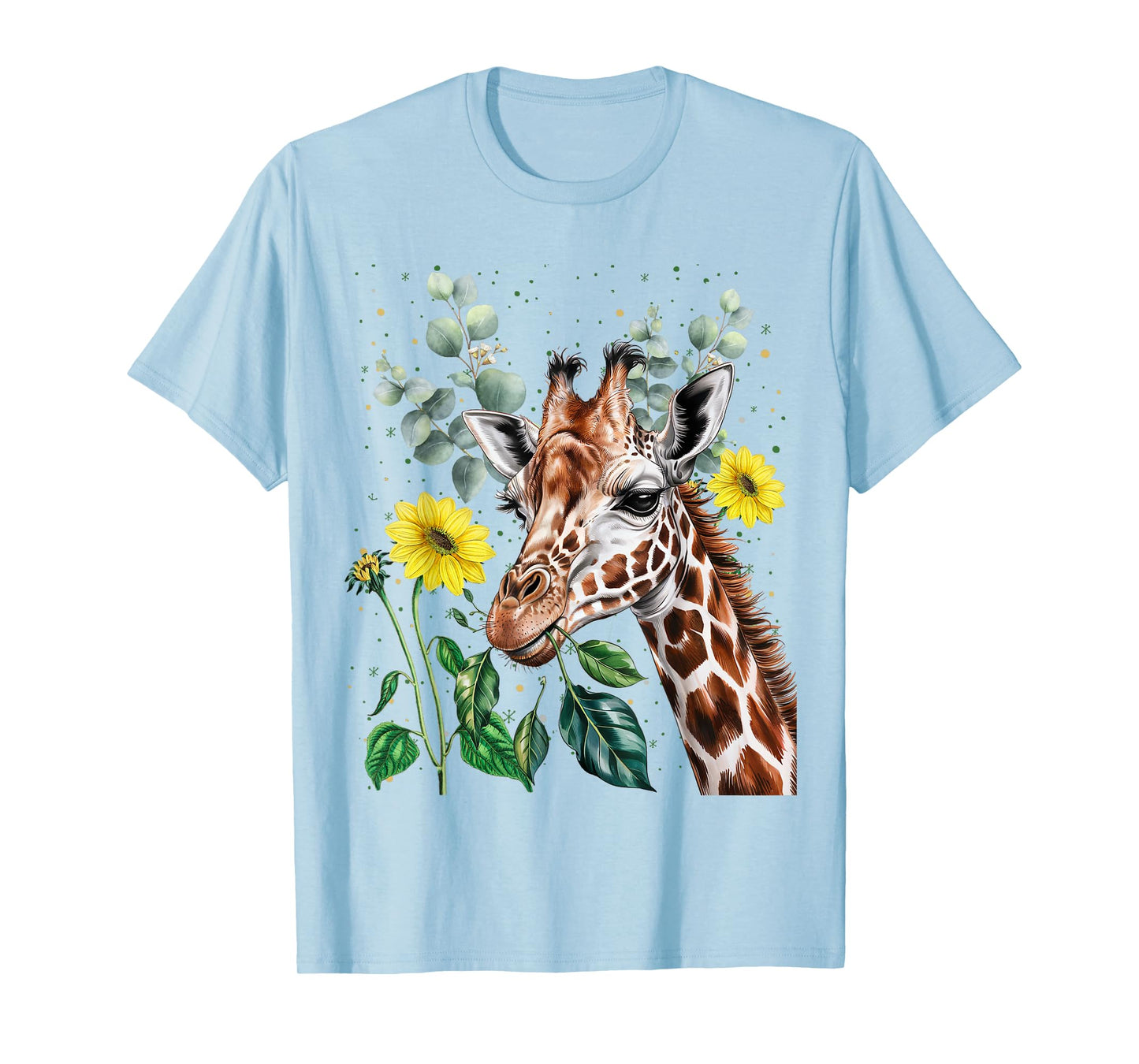 Giraffe Outfit Idea For Women Novelty Botanical Themed T-Shirt