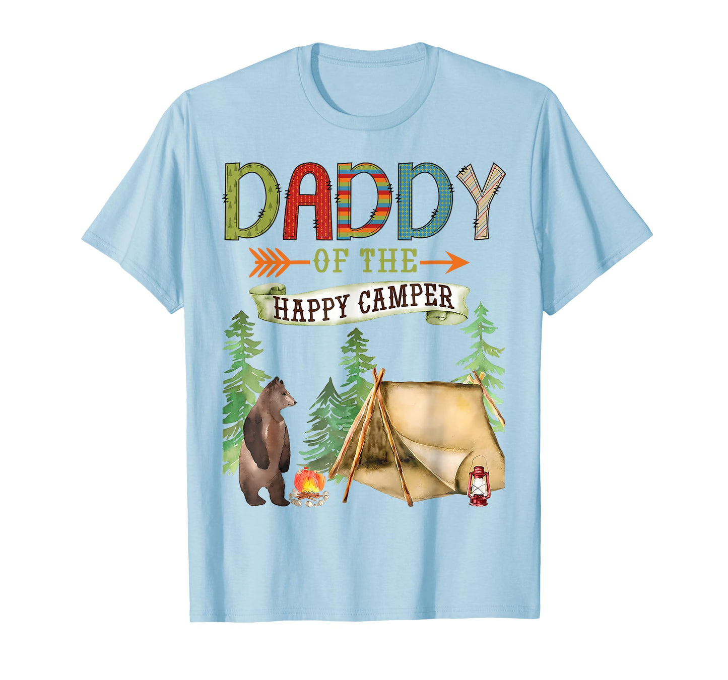 Daddy of The Happy Camper First Birthday Camping T-Shirt