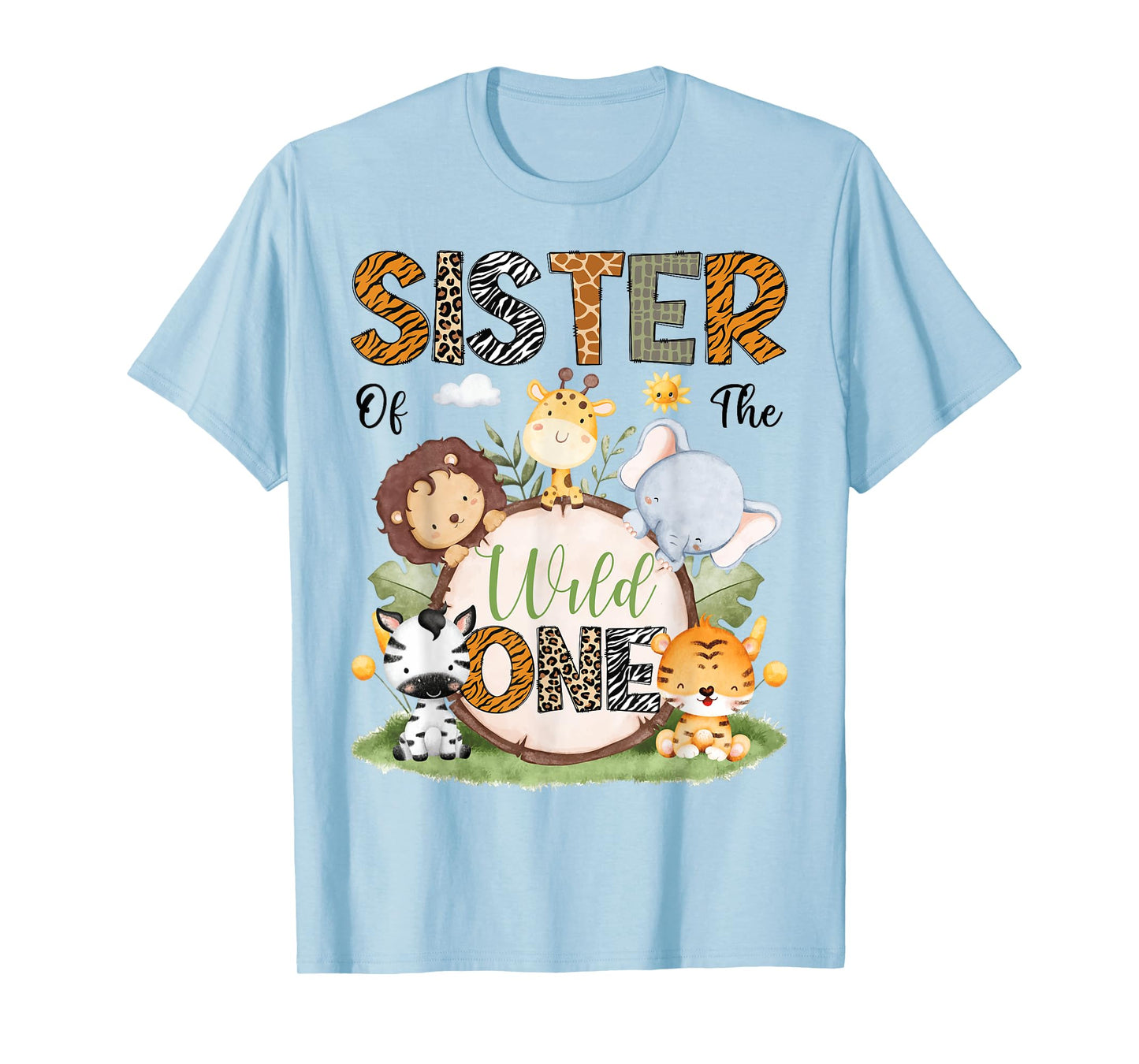 Sister Of The Wild One 1St Birthday Boy Safari Lover T-Shirt