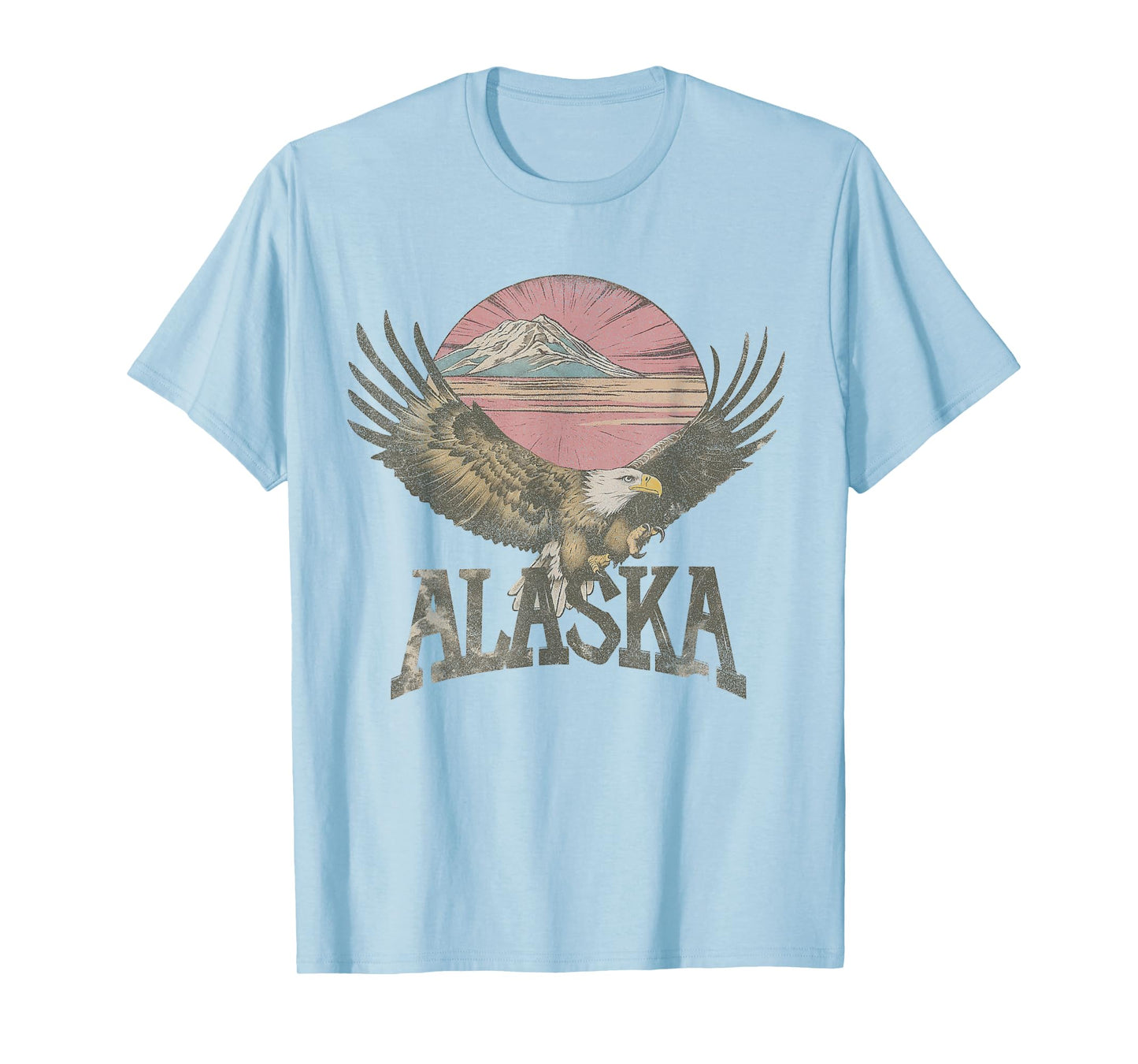 Alaska - Eagle Vintage 60s 70s 80s Men Women Kids Retro T-Shirt