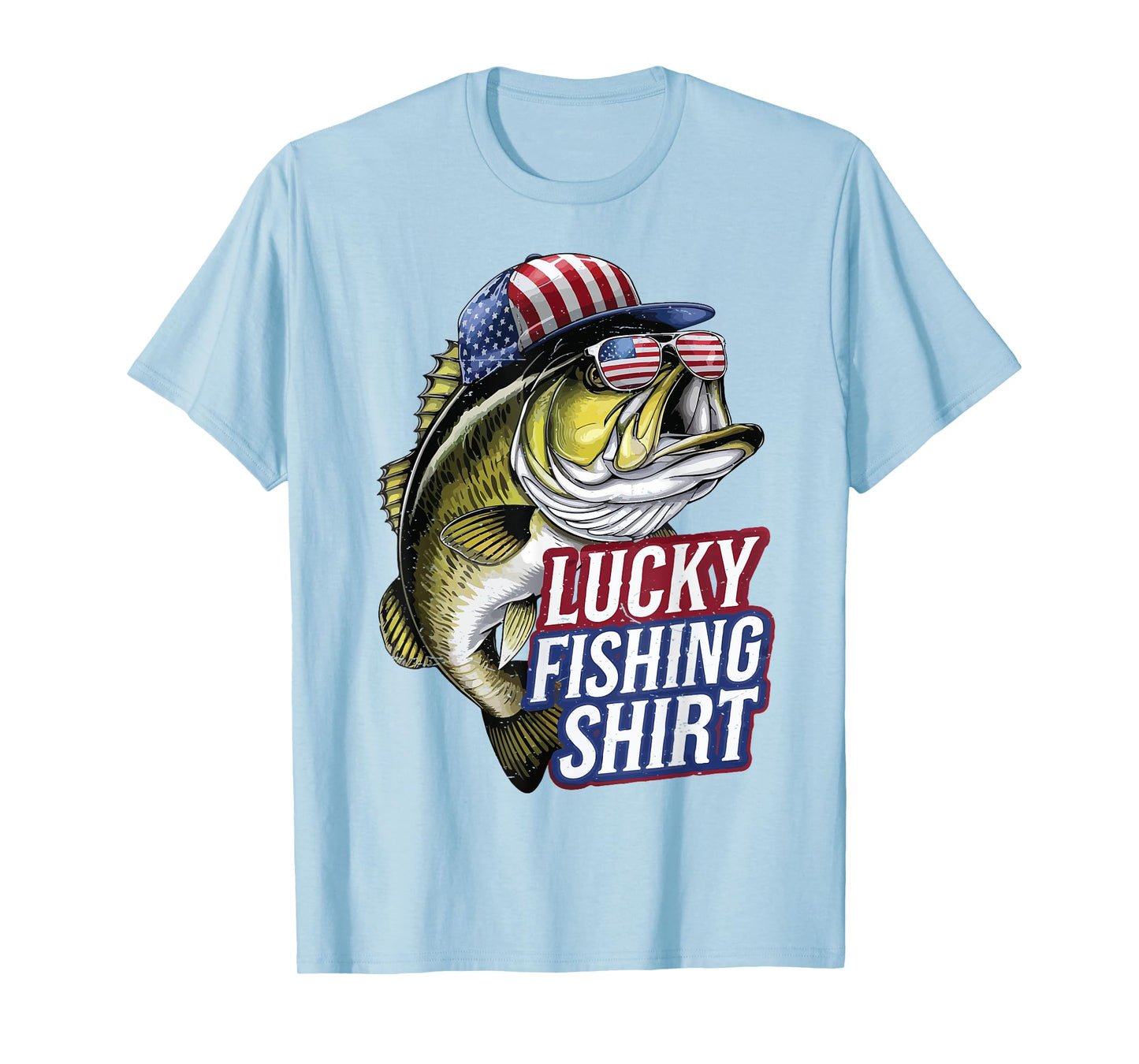 Kids My Lucky Bass Fishing-Shirt Youth Boy Funny Fisherman T-Shirt