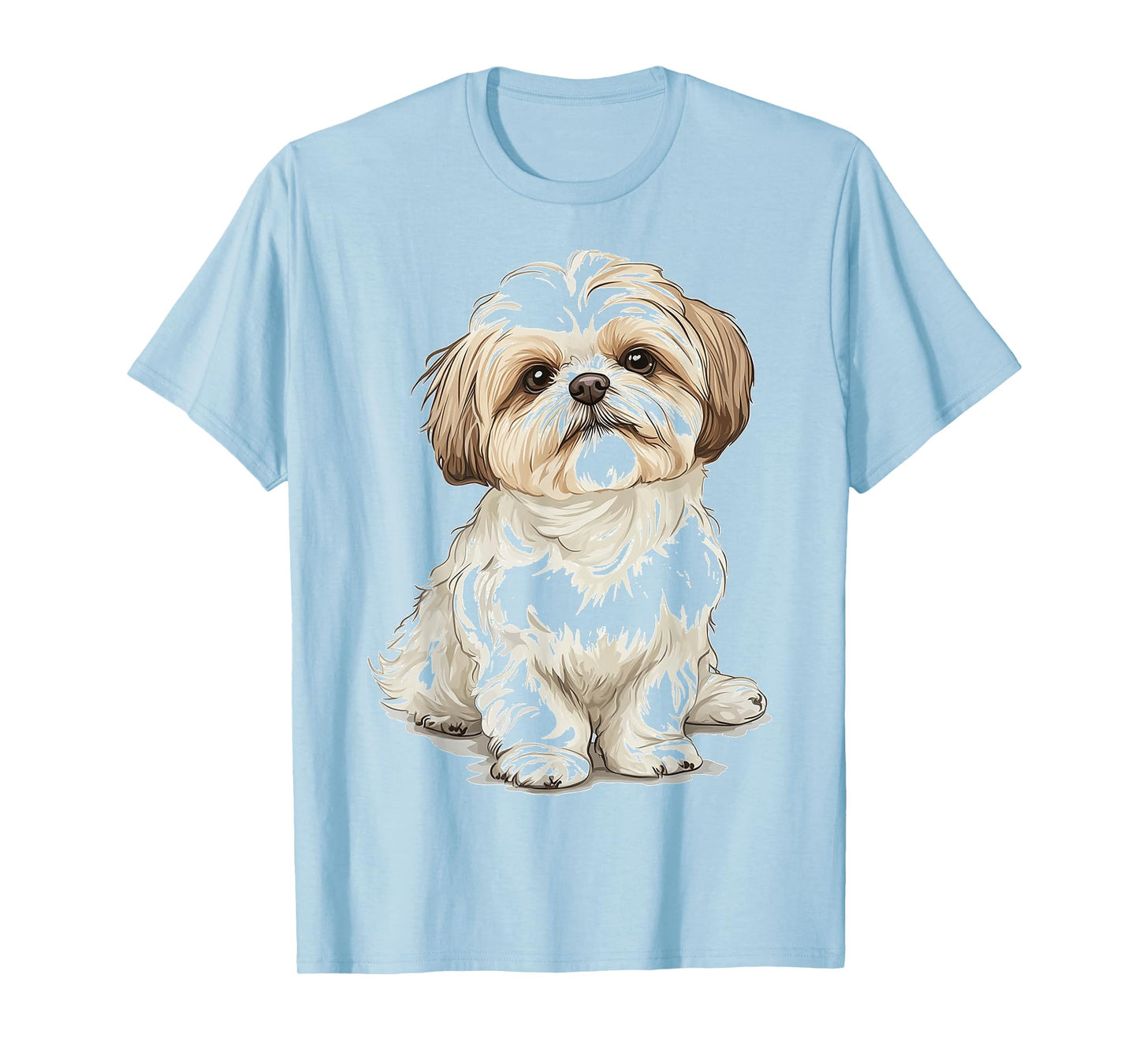 Shih Tzu Dog Motif Pet Artwork Shih Tzu Men Women Kids T-Shirt