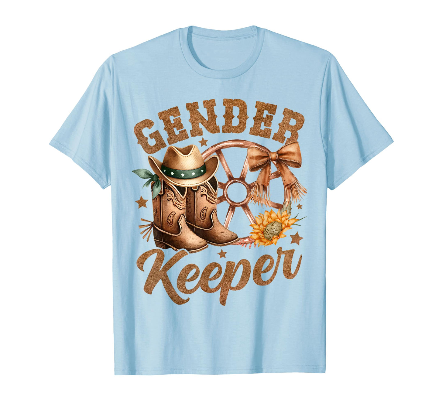 Boots or Bows Gender Reveal Decorations Keeper of the Gender T-Shirt