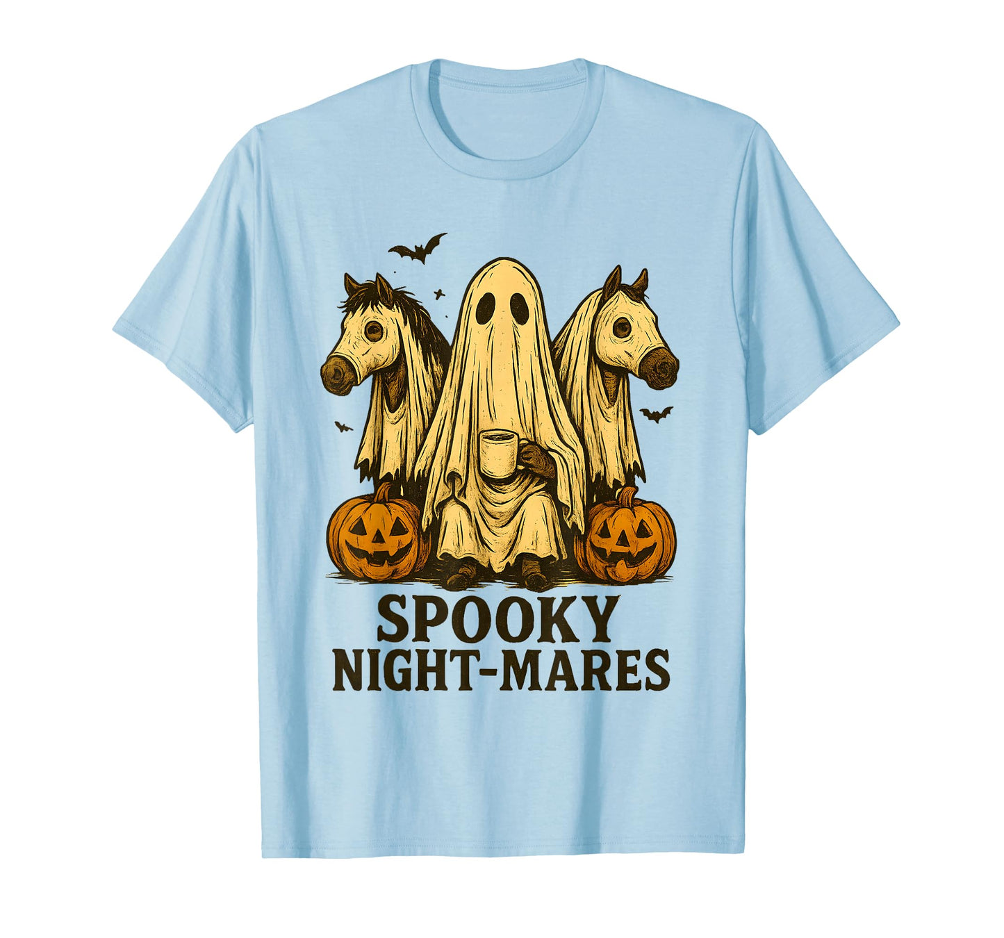 Spooky Night Mares Funny Ghost Horse Halloween T-Shirt