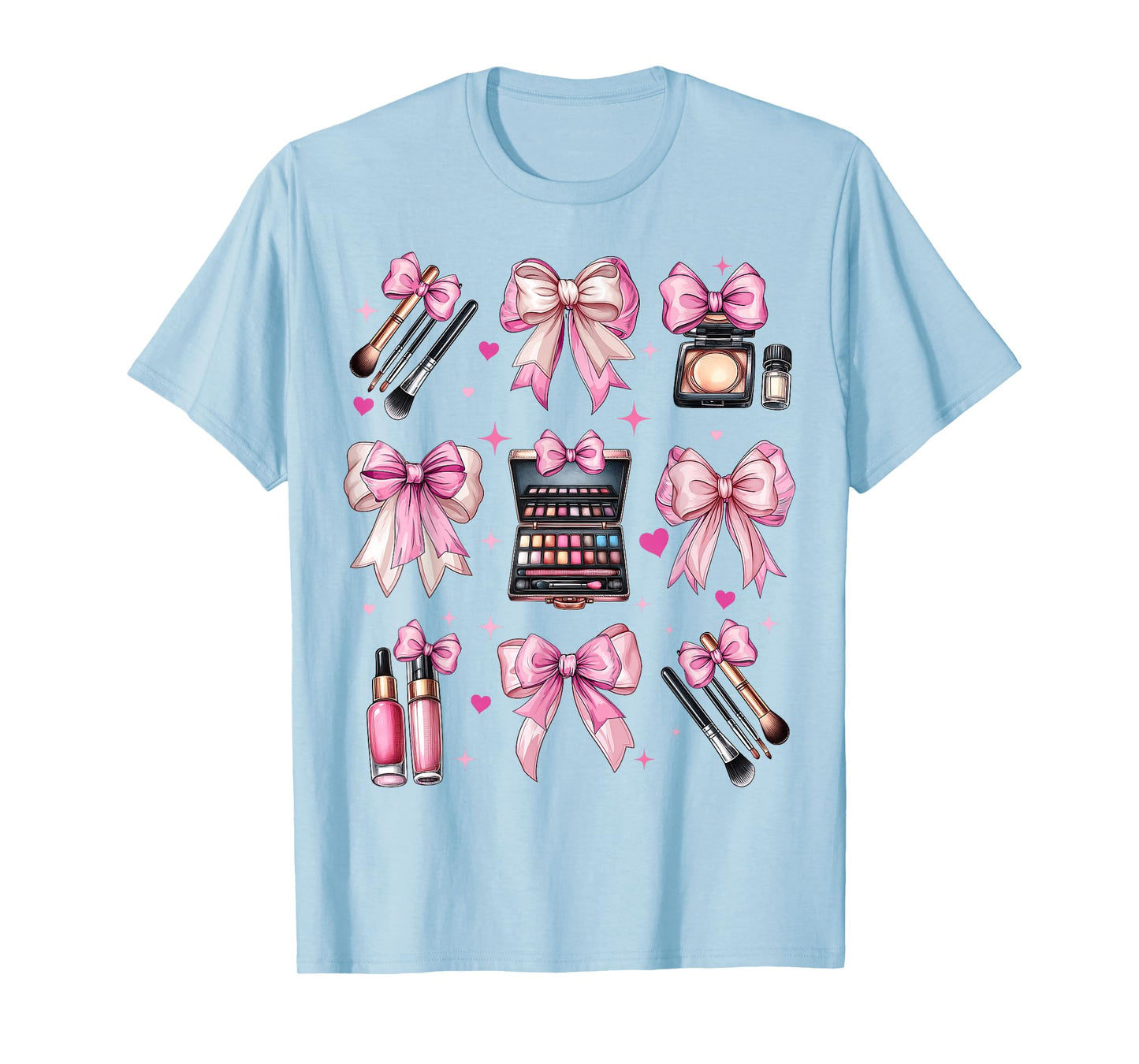 Coquette Bow Makeup Artist MUA Girl Mom Mama Mother's Day T-Shirt