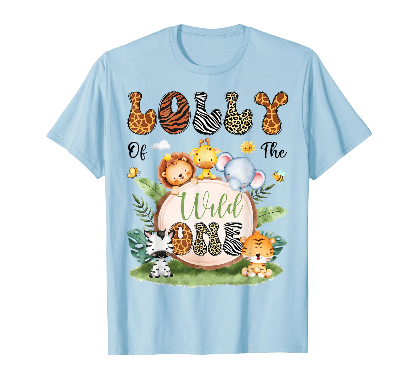 Lolly Of The Wild One Safari Jungle 1St Birthday Boy T-Shirt